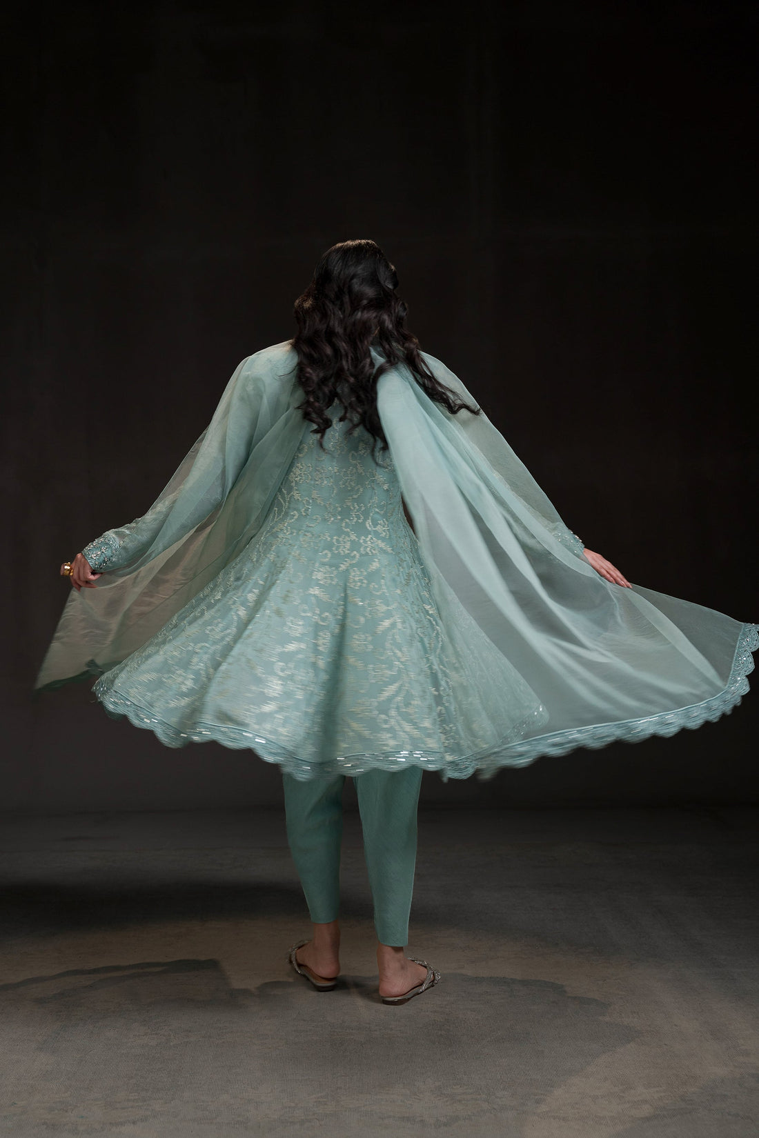 Ammara Khan | Glitz Luxury Pret 24 | SHORT PEPLUM KALIDAR (D-02) by Ammara Khan - Designer Dress - Type: Luxury - Available at Sana Yasir - 100% Original