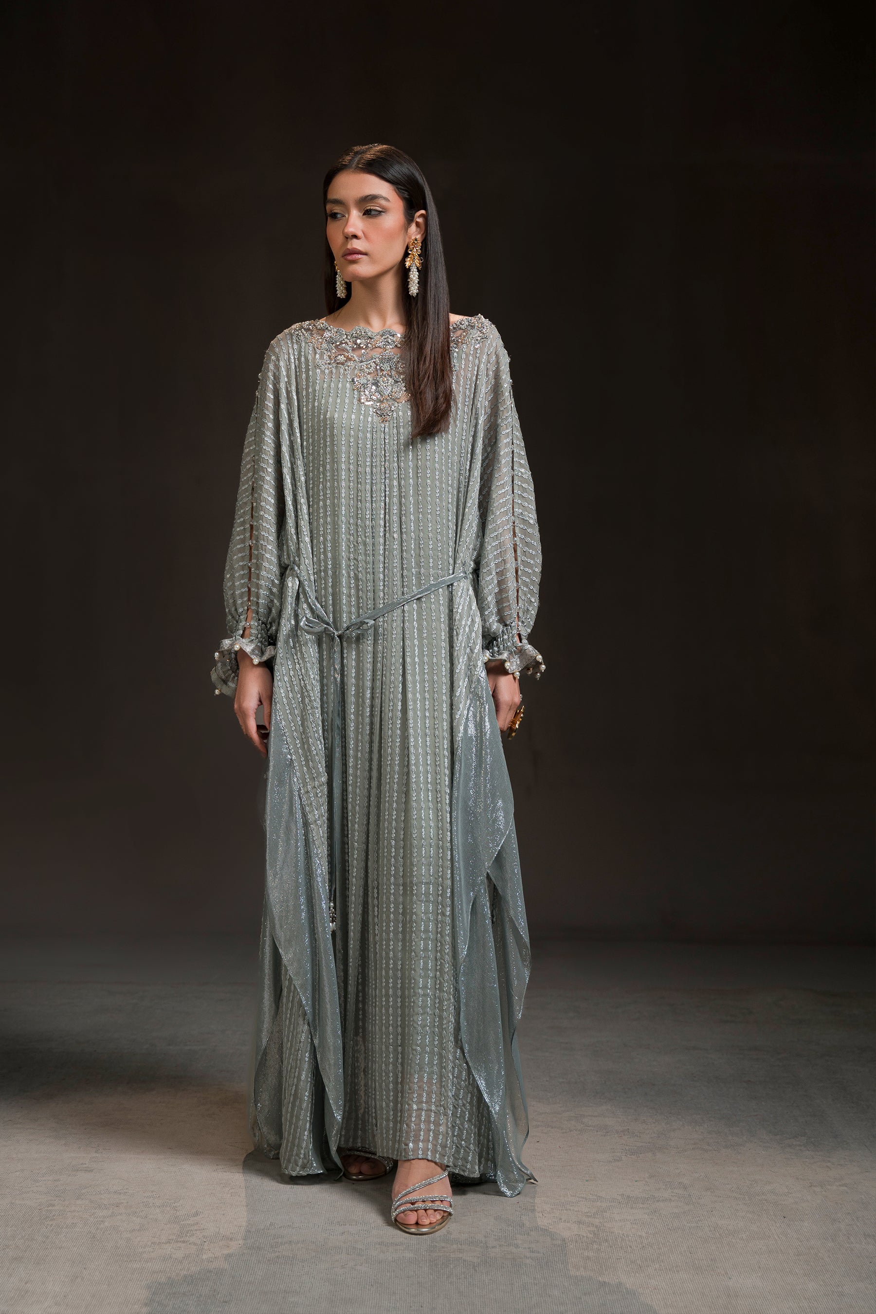 Ammara Khan | Glitz Luxury Pret 24 | UBER GLAM KAFTAN (D-07) by Ammara Khan - Designer Dress - Type: Luxury - Available at Sana Yasir - 100% Original