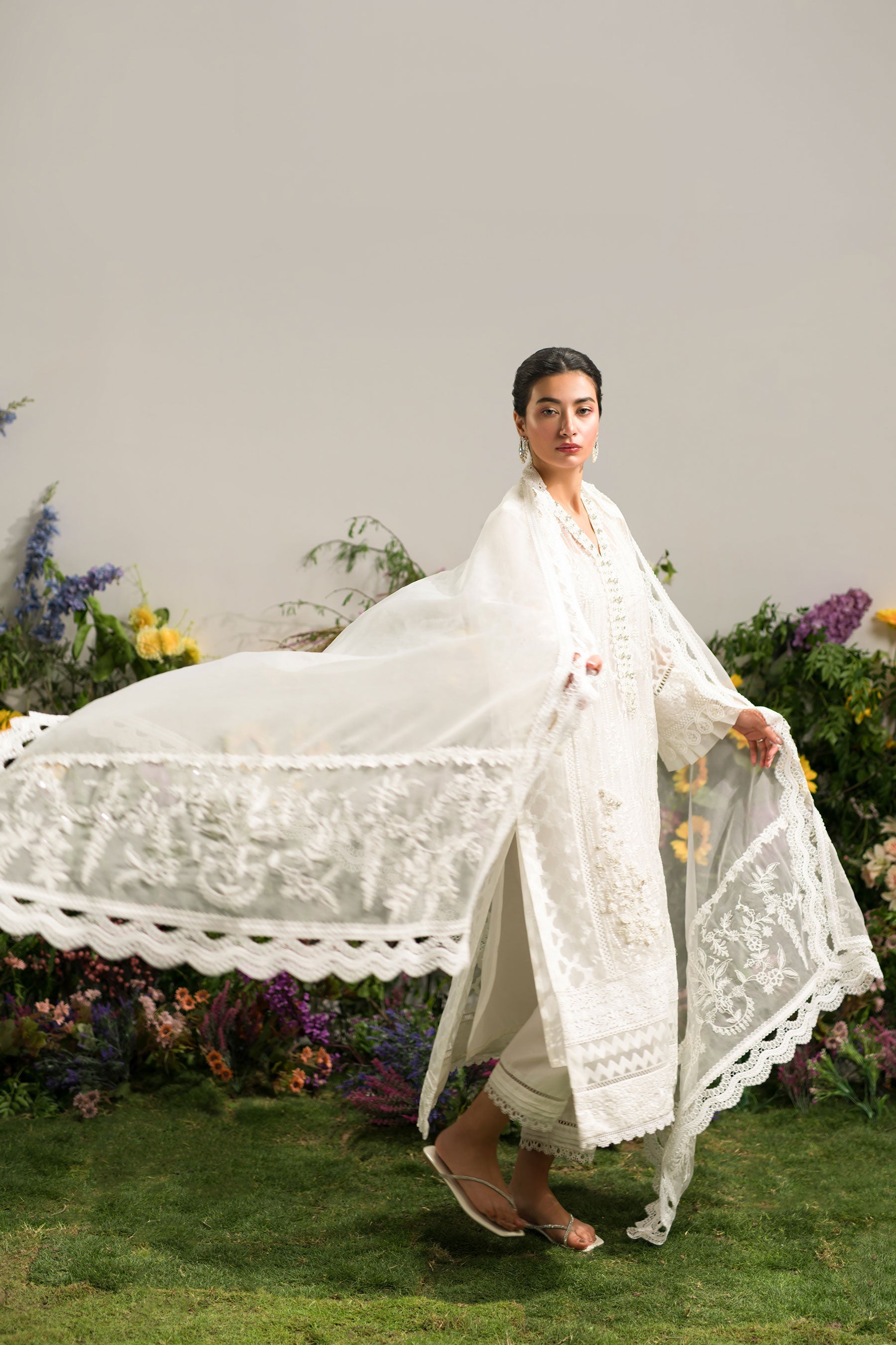 Ammara Khan | Lily Luxury Formals 24 | CLASSIC PEARL (D-01) by Ammara Khan - Designer Dress - Type: Formal - Available at Sana Yasir - 100% Original