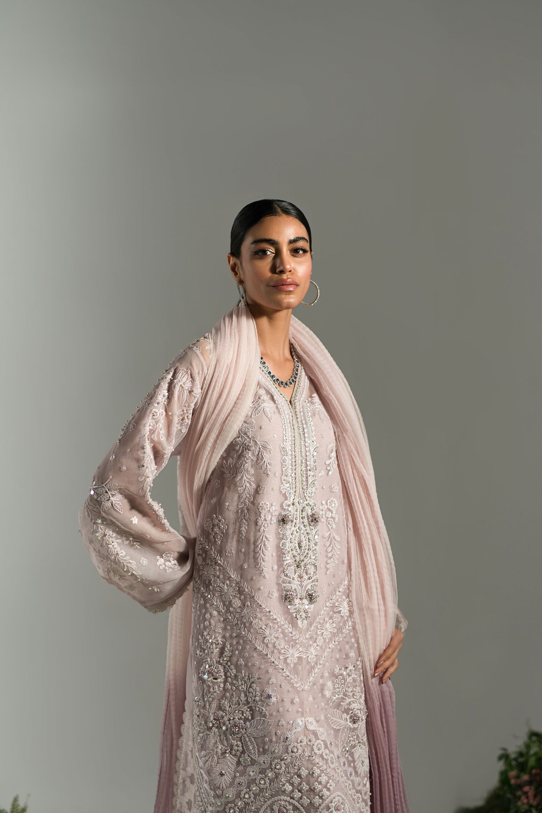 Ammara Khan | Lily Luxury Formals 24 | LILAC DUSK EMBROIDERED SET (D-05) by Ammara Khan - Designer Dress - Type: Formal - Available at Sana Yasir - 100% Original