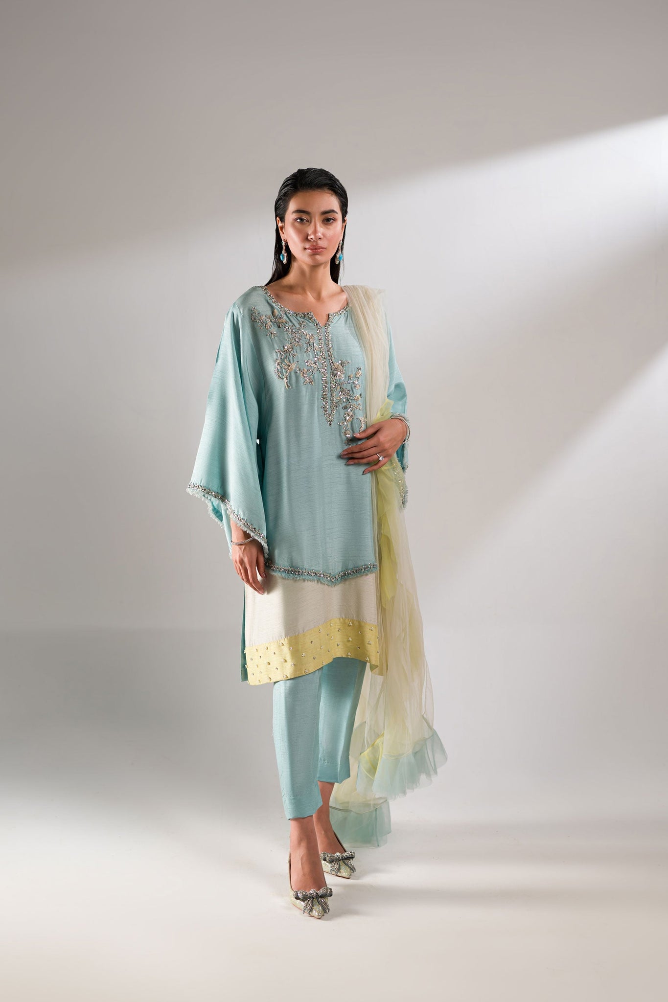 Ammara Khan | Lily Luxury Formals 24 | PASTEL COLOR BLOCK (D-02) by Ammara Khan - Designer Dress - Type: Formal - Available at Sana Yasir - 100% Original