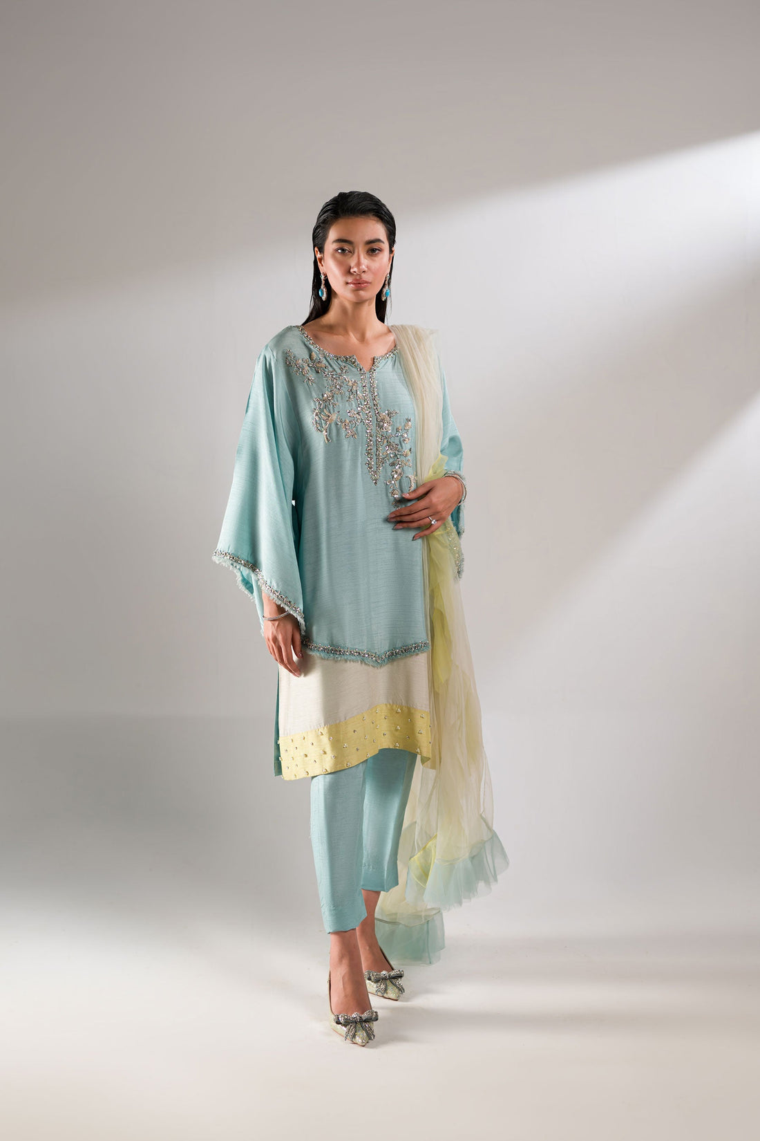 Ammara Khan | Lily Luxury Formals 24 | PASTEL COLOR BLOCK (D-02) by Ammara Khan - Designer Dress - Type: Formal - Available at Sana Yasir - 100% Original