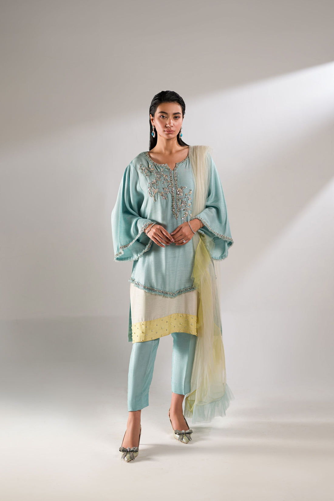 Ammara Khan | Lily Luxury Formals 24 | PASTEL COLOR BLOCK (D-02) by Ammara Khan - Designer Dress - Type: Formal - Available at Sana Yasir - 100% Original