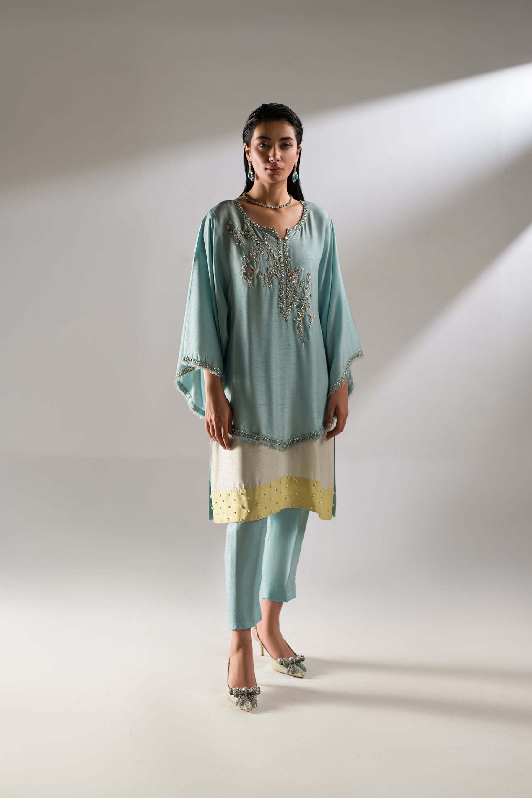 Ammara Khan | Lily Luxury Formals 24 | PASTEL COLOR BLOCK (D-02) by Ammara Khan - Designer Dress - Type: Formal - Available at Sana Yasir - 100% Original