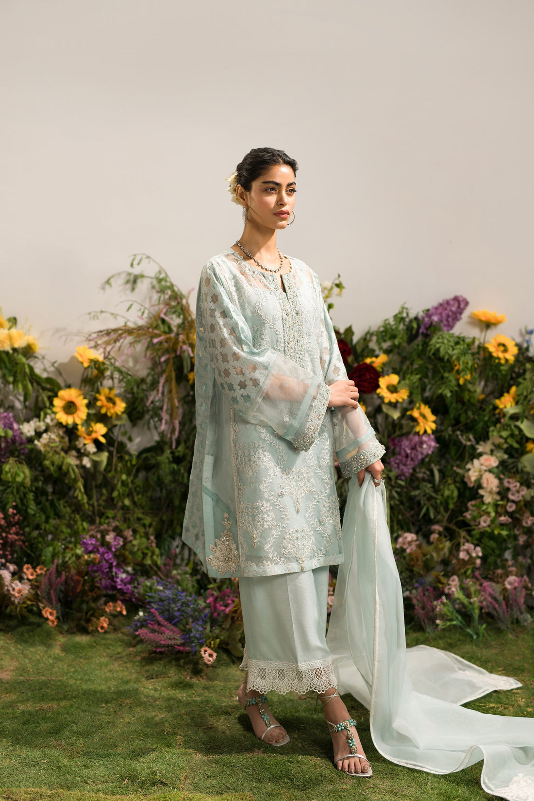Ammara Khan | Lily Luxury Formals 24 | PASTEL SKY SET (D-03) by Ammara Khan - Designer Dress - Type: Formal - Available at Sana Yasir - 100% Original