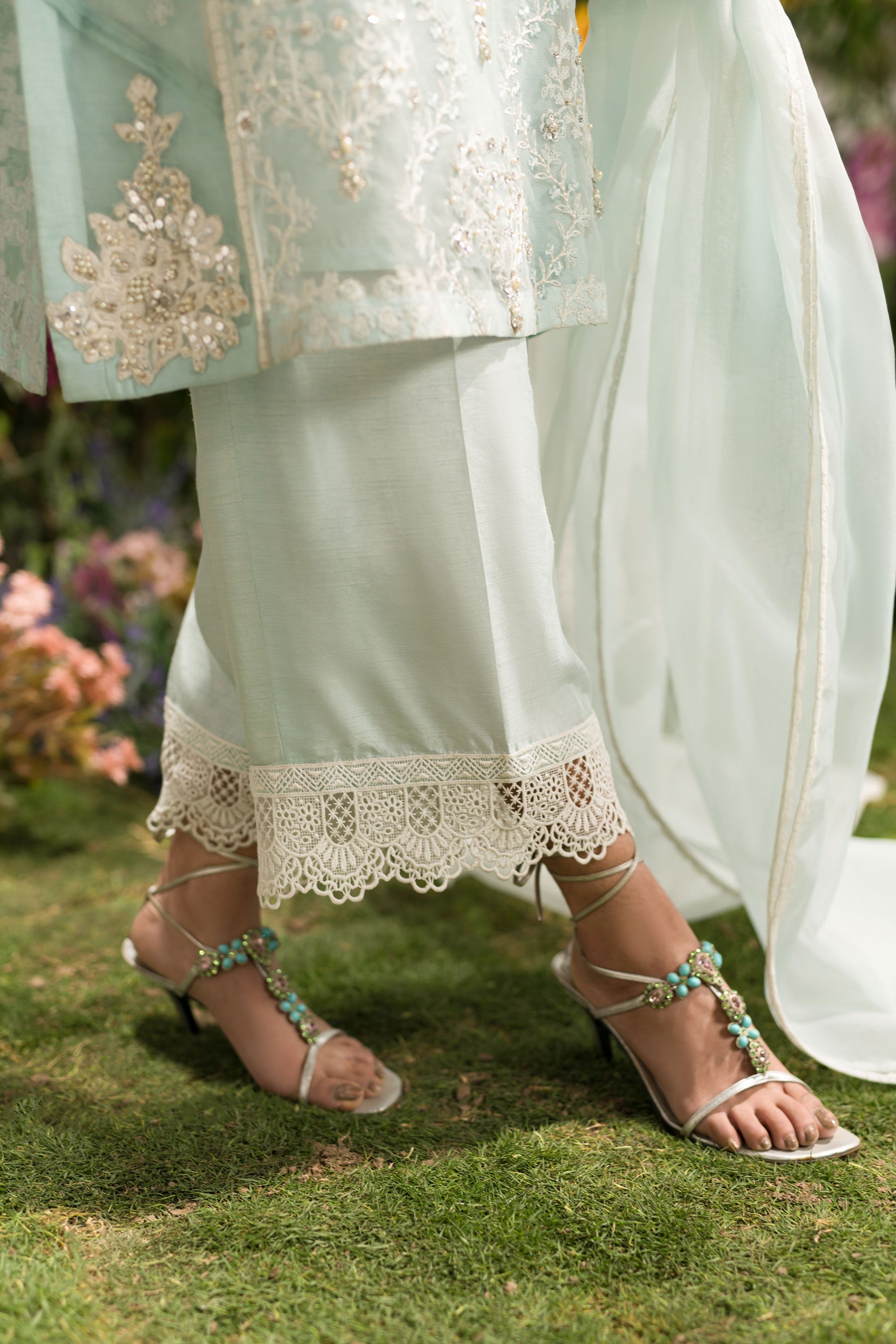 Ammara Khan | Lily Luxury Formals 24 | PASTEL SKY SET (D-03) by Ammara Khan - Designer Dress - Type: Formal - Available at Sana Yasir - 100% Original