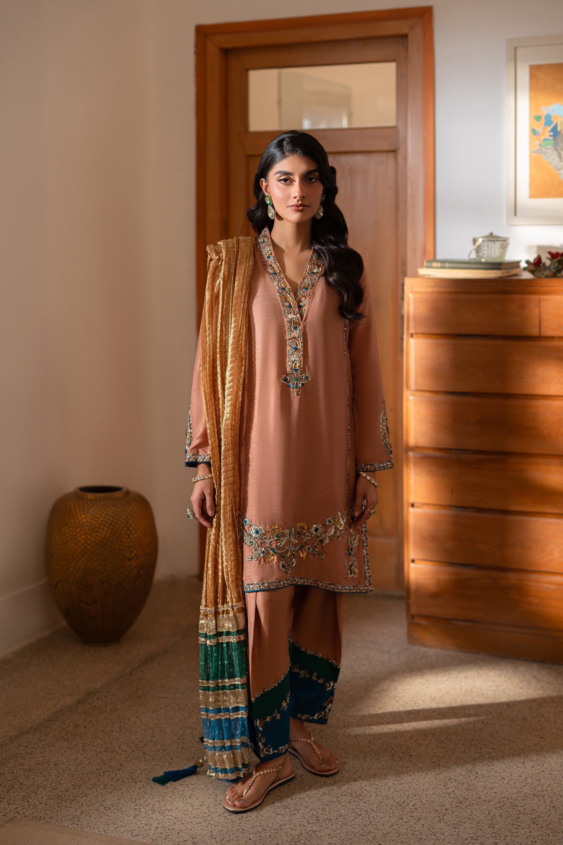 Ammara Khan | Ronaq Luxury Formals | Classic Mukesh Beauty Set (D-09) by Ammara Khan - Designer Dress - Type: Ladies Clothes - Available at Sana Yasir - 100% Original