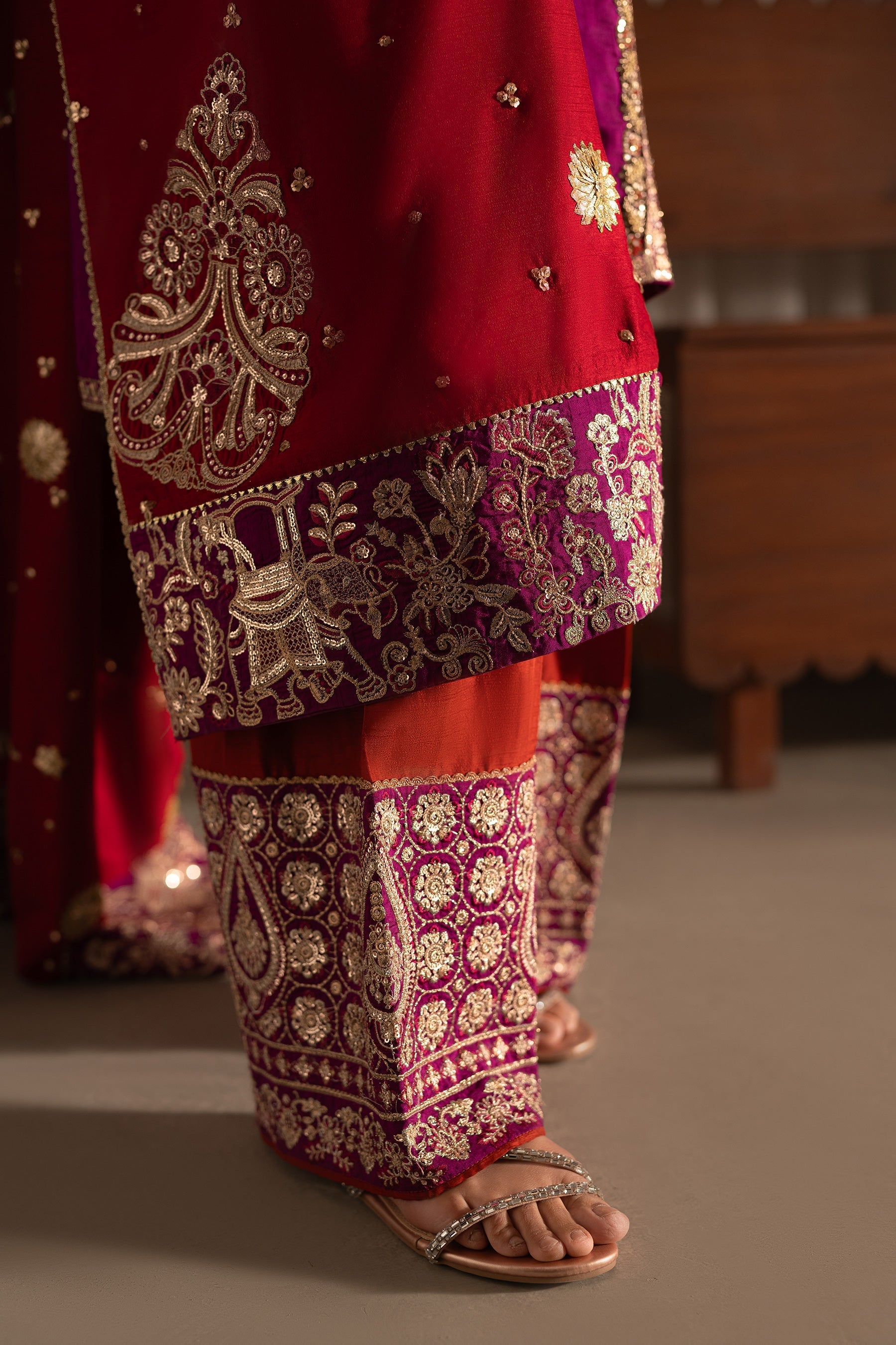 Ammara Khan | Ronaq Luxury Formals | Eastern Boho Glam Set (D-07) by Ammara Khan - Designer Dress - Type: Ladies Clothes - Available at Sana Yasir - 100% Original