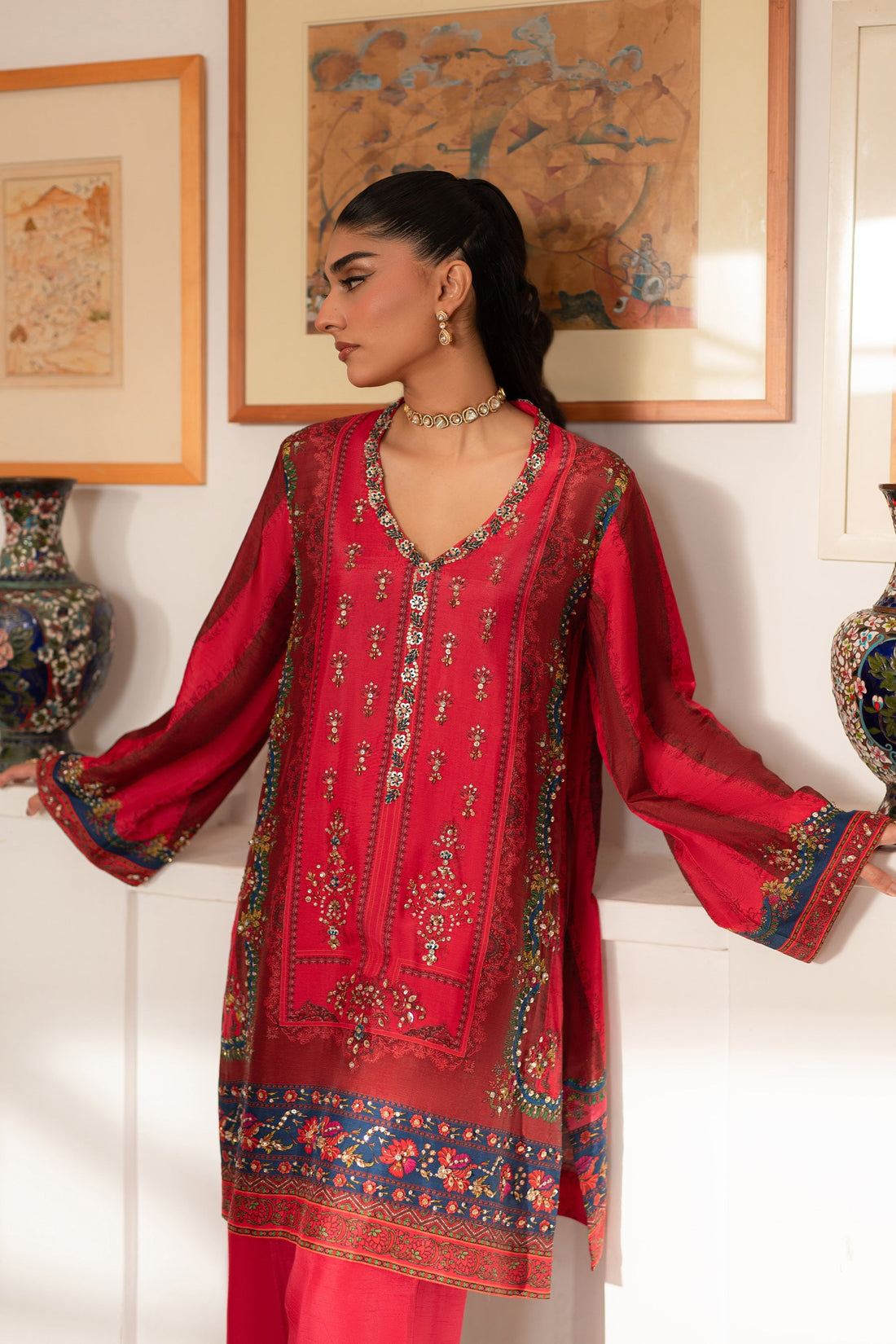 Ammara Khan | Ronaq Luxury Formals | Hottie Co-ord Set (D-01) by Ammara Khan - Designer Dress - Type: Ladies Clothes - Available at Sana Yasir - 100% Original