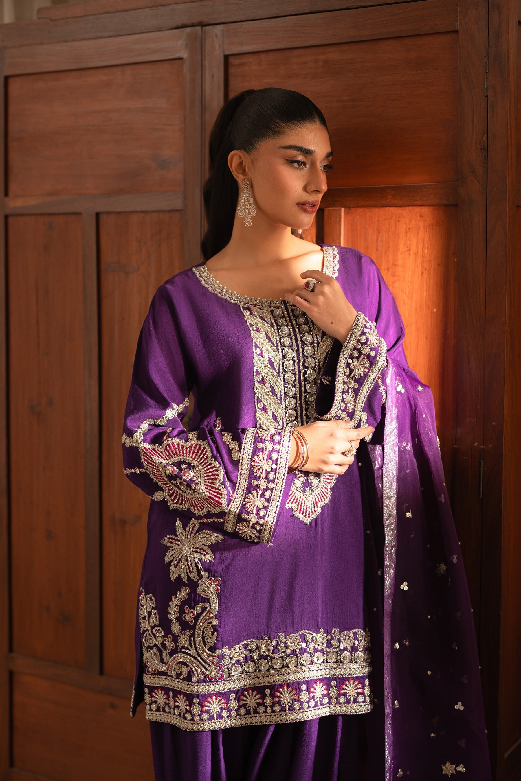 Ammara Khan | Ronaq Luxury Formals | Luxe Kurta Shalwar Set (D-08) by Ammara Khan - Designer Dress - Type: Ladies Clothes - Available at Sana Yasir - 100% Original