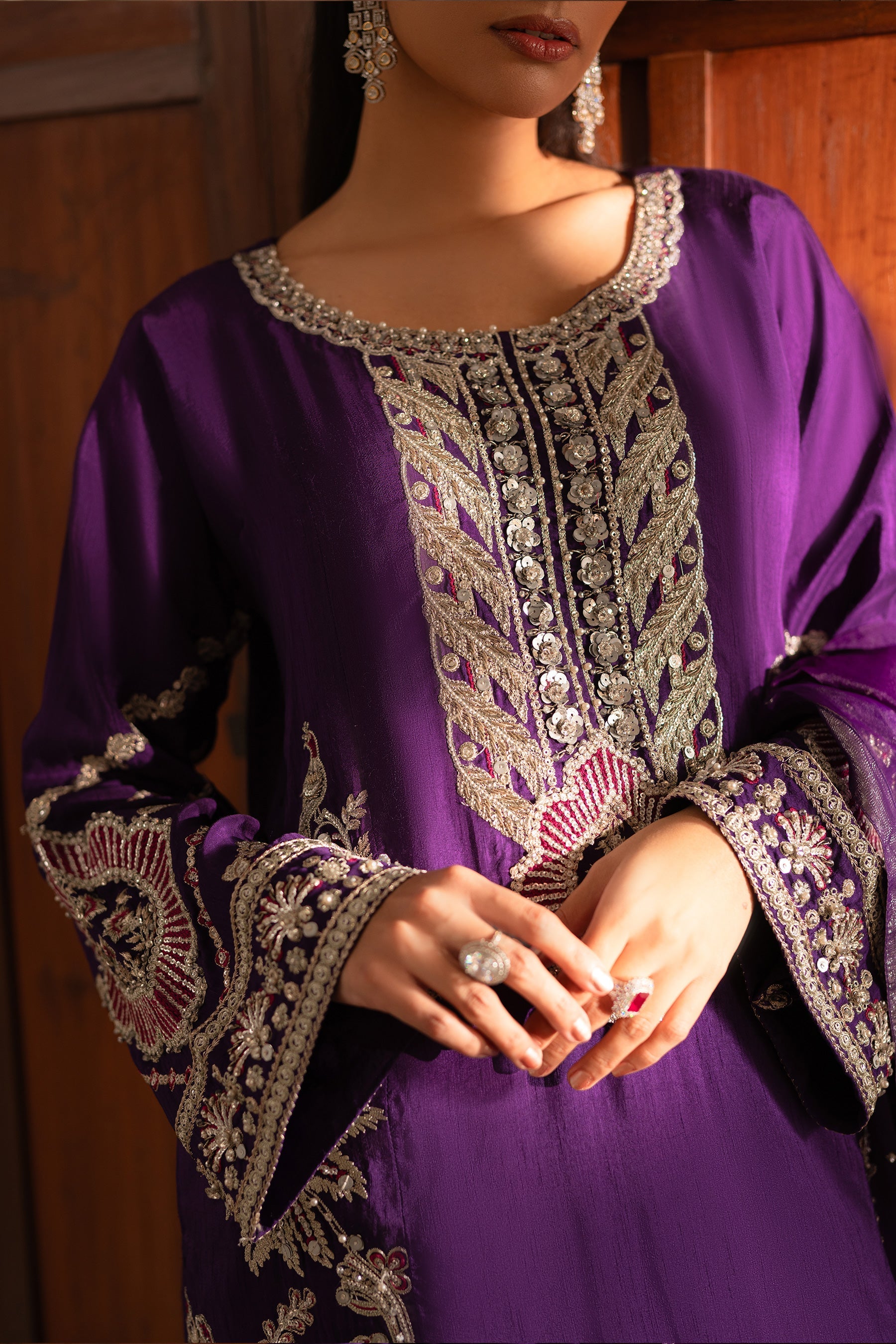 Ammara Khan | Ronaq Luxury Formals | Luxe Kurta Shalwar Set (D-08) by Ammara Khan - Designer Dress - Type: Ladies Clothes - Available at Sana Yasir - 100% Original