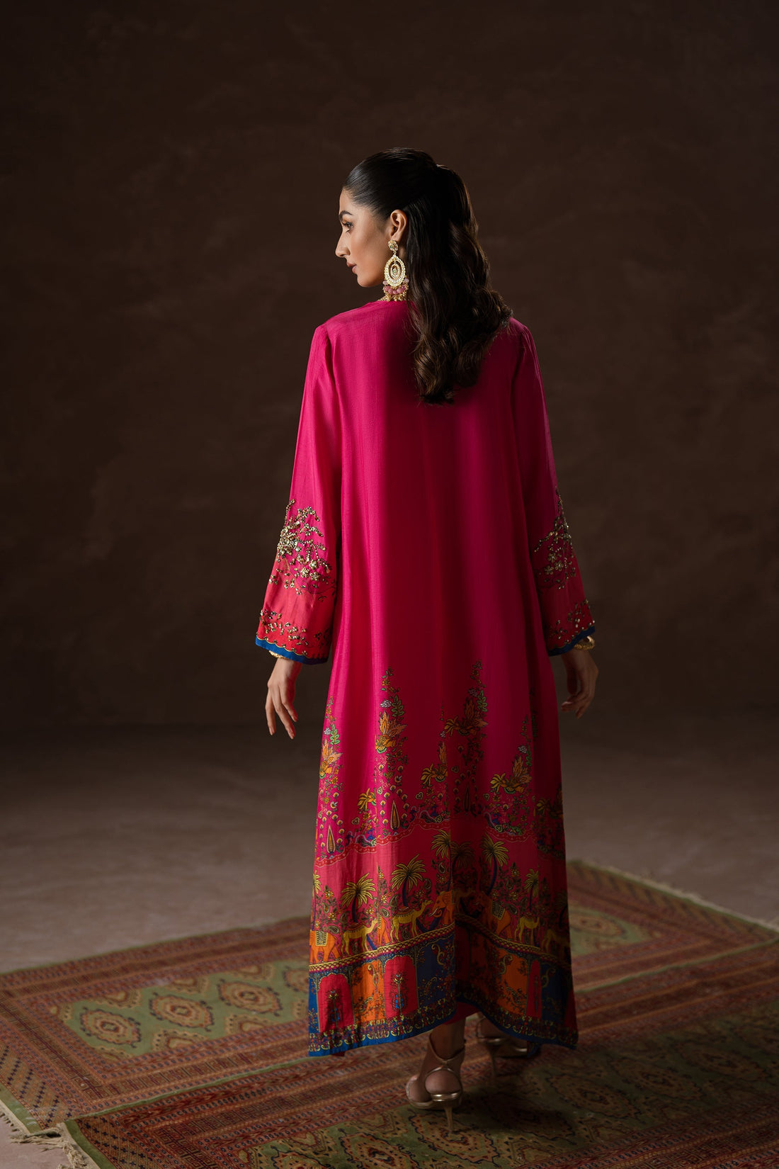 Ammara Khan | Symphony 24 | HOT PINK PARTY KAFTAN SET (D-02) by Ammara Khan - Designer Dress - Type: Ladies Clothes - Available at Sana Yasir - 100% Original