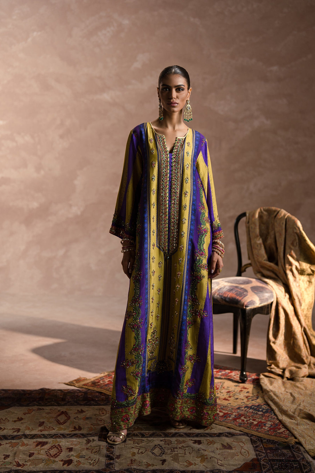 Ammara Khan | Symphony 24 | OH SO GLAM! KAFTAN SET (D-06) by Ammara Khan - Designer Dress - Type: Ladies Clothes - Available at Sana Yasir - 100% Original