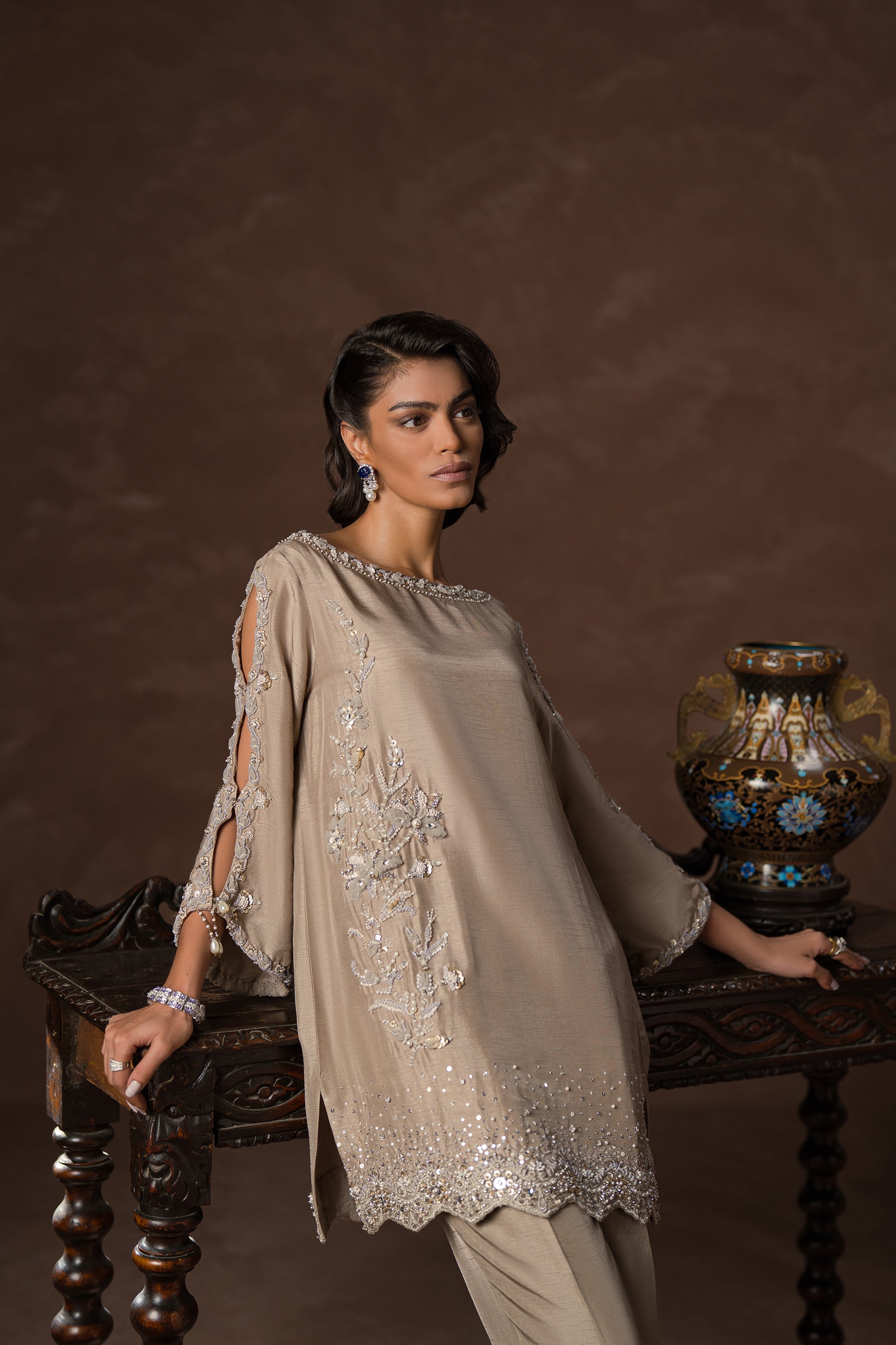 Ammara Khan | Symphony 24 | SMART SPARKLE CO-ORD SET (D-07) by Ammara Khan - Designer Dress - Type: Ladies Clothes - Available at Sana Yasir - 100% Original