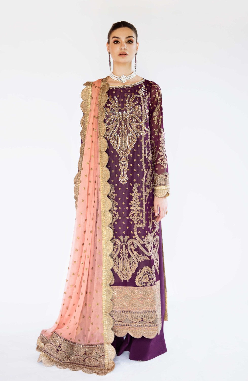 Maryum N Maria | Azal Formals | CHIFFON ANOUK - FS40018 by Maryam N Maria - Designer Dress - Type: Ladies Clothes - Available at Sana Yasir - 100% Original