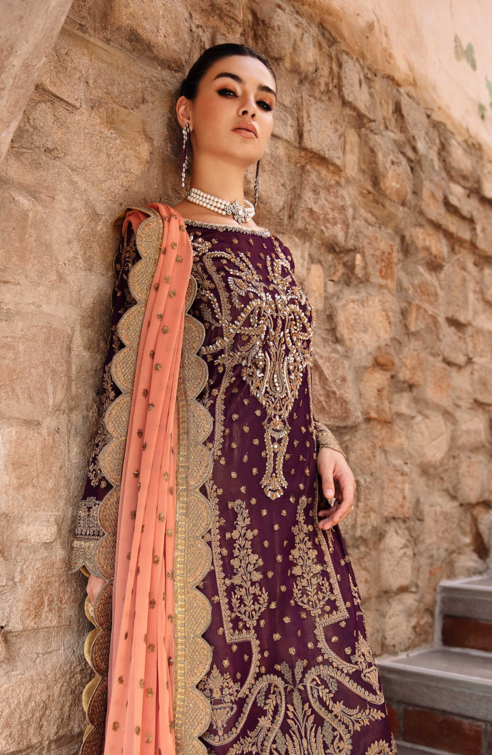 Maryum N Maria | Azal Formals | CHIFFON ANOUK - FS40018 by Maryam N Maria - Designer Dress - Type: Ladies Clothes - Available at Sana Yasir - 100% Original
