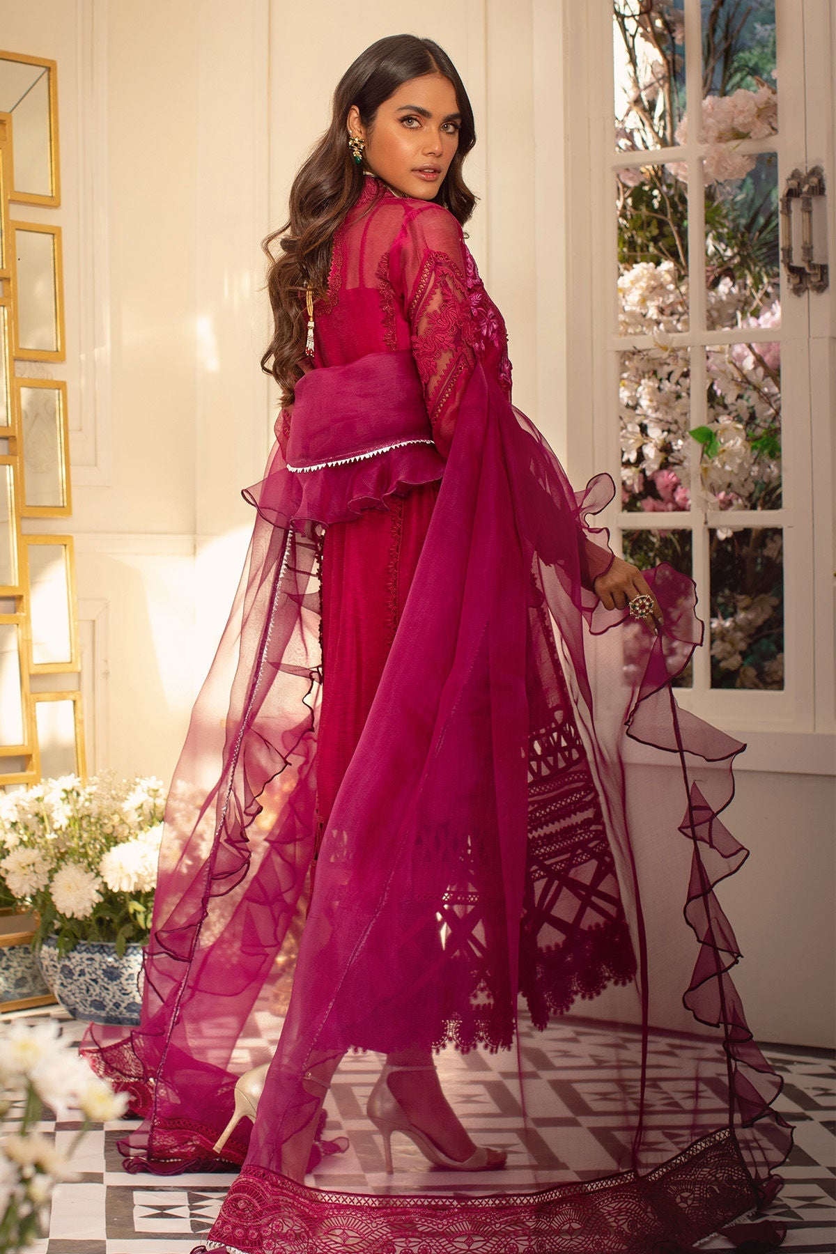 Annus Abrar | Designer Picks 24 | CALLA-CRANBERRY by Annus Abrar - Designer Dress - Type: Luxury - Available at Sana Yasir - 100% Original