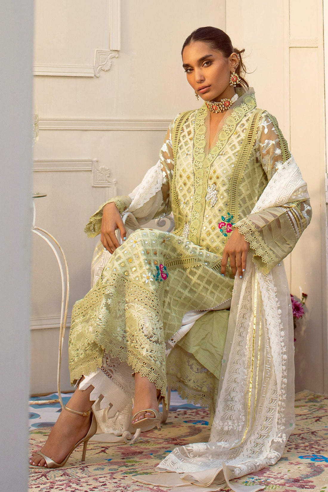 Annus Abrar | Designer Picks 24 | LELUM - MINT by Annus Abrar - Designer Dress - Type: Luxury - Available at Sana Yasir - 100% Original