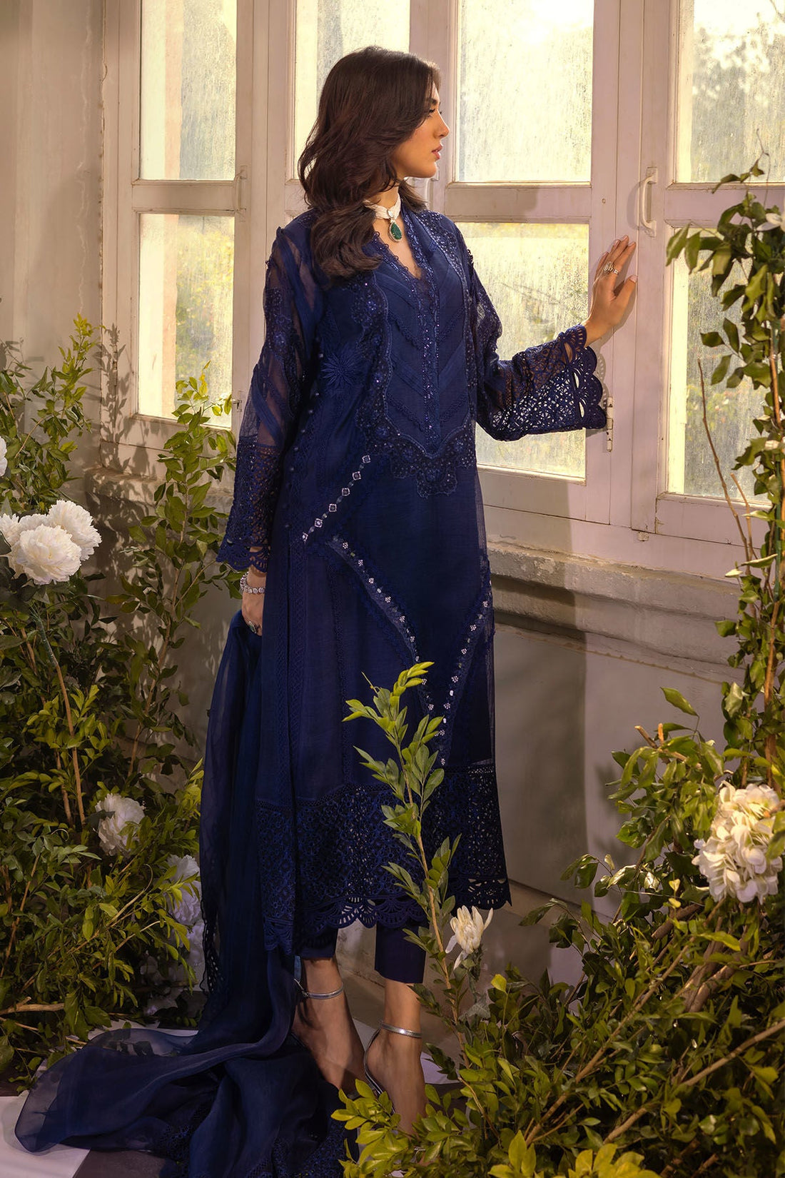 Annus Abrar | Designer Picks 24 | MISHKA MIDNIGHT BLUE - SHIRT AND PANTS by Annus Abrar - Designer Dress - Type: Luxury - Available at Sana Yasir - 100% Original