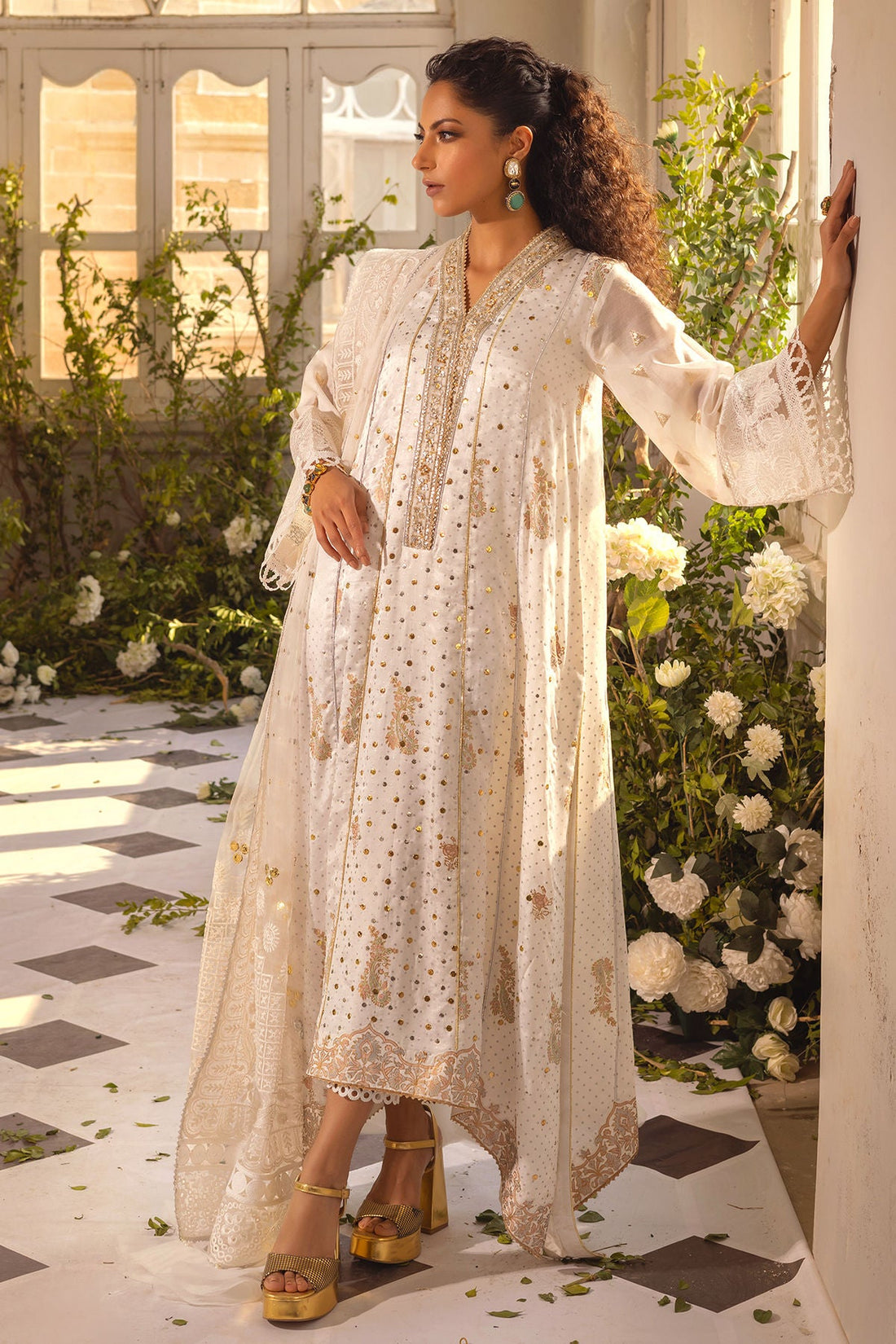 Annus Abrar | Designer Picks 24 | RANO KAFTAN CUT SHIRT by Annus Abrar - Designer Dress - Type: Luxury - Available at Sana Yasir - 100% Original