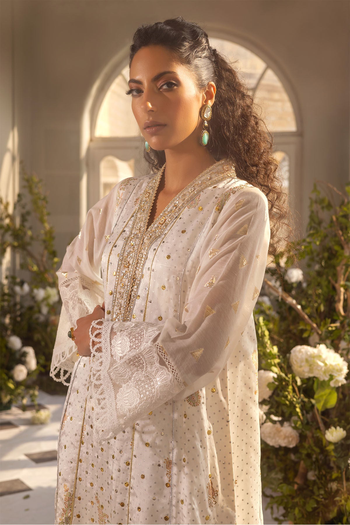 Annus Abrar | Designer Picks 24 | RANO KAFTAN CUT SHIRT by Annus Abrar - Designer Dress - Type: Luxury - Available at Sana Yasir - 100% Original