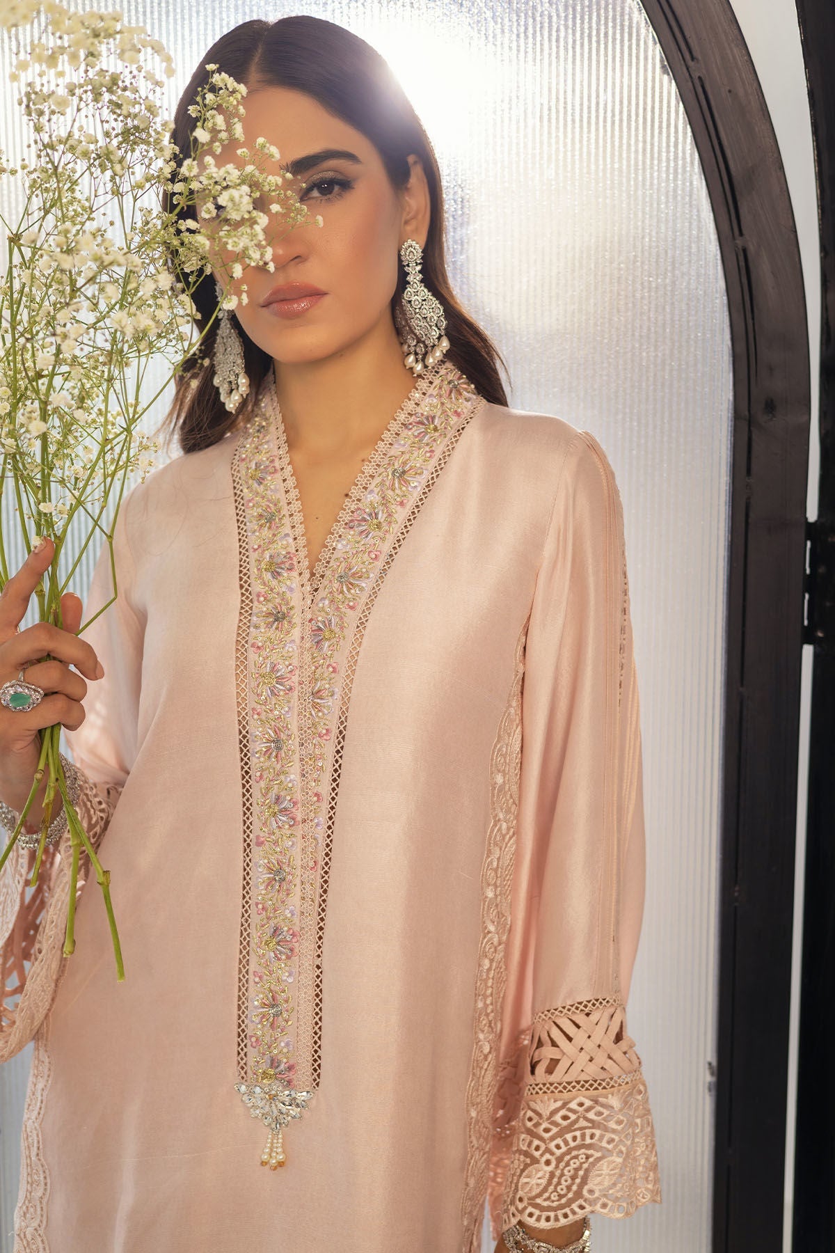 Annus Abrar | Designer Picks 24 | RAYLA SAND - SHIRT AND PANTS by Annus Abrar - Designer Dress - Type: Luxury - Available at Sana Yasir - 100% Original