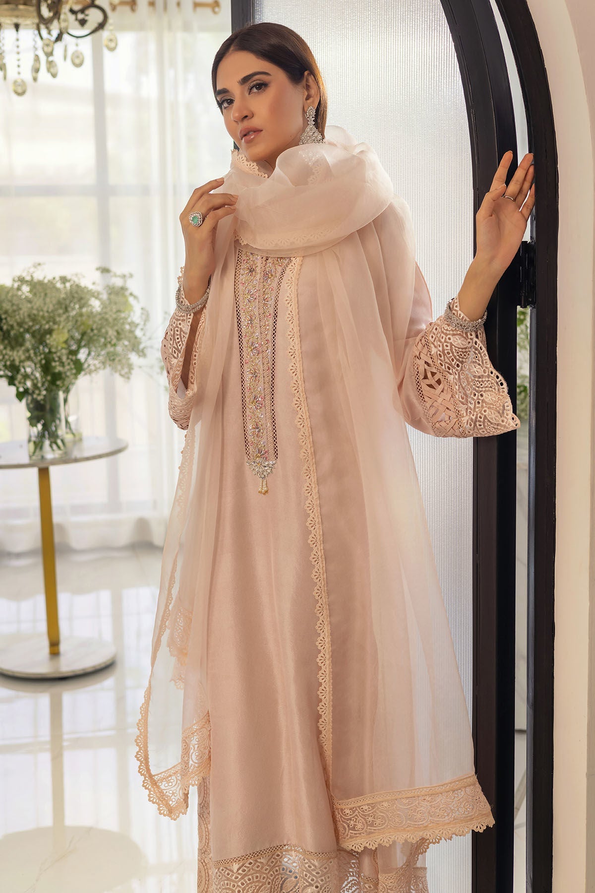 Annus Abrar | Designer Picks 24 | RAYLA SAND - SHIRT AND PANTS by Annus Abrar - Designer Dress - Type: Luxury - Available at Sana Yasir - 100% Original