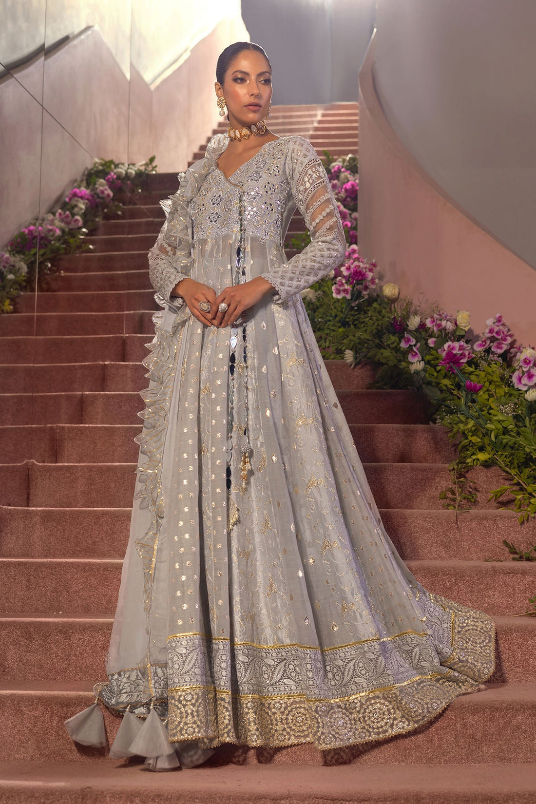 Annus Abrar | Designer Picks 24 | REMAB GREY by Annus Abrar - Designer Dress - Type: Luxury - Available at Sana Yasir - 100% Original