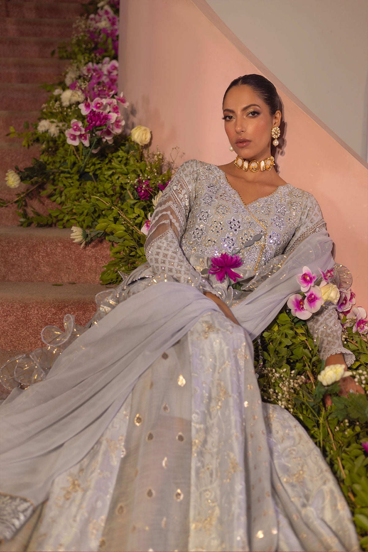 Annus Abrar | Designer Picks 24 | REMAB GREY by Annus Abrar - Designer Dress - Type: Luxury - Available at Sana Yasir - 100% Original