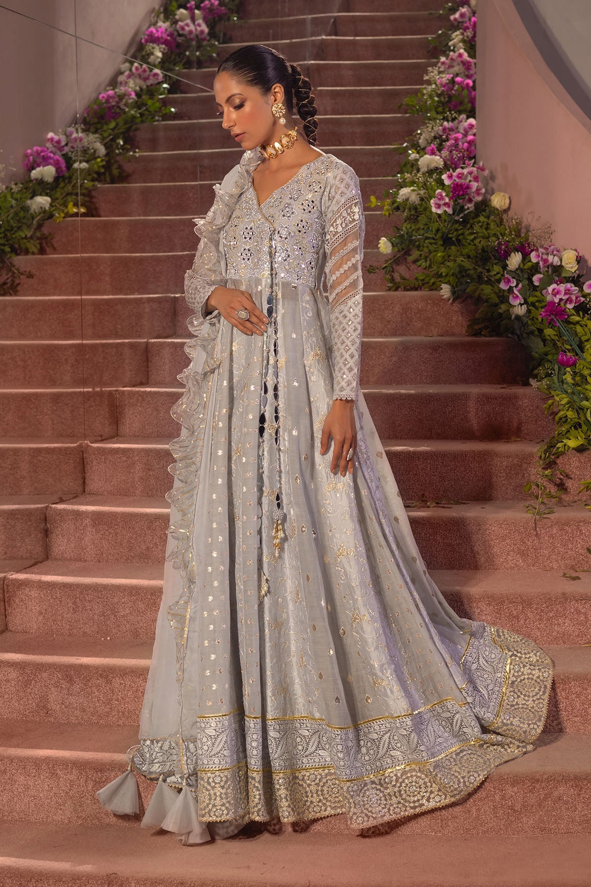 Annus Abrar | Designer Picks 24 | REMAB GREY by Annus Abrar - Designer Dress - Type: Luxury - Available at Sana Yasir - 100% Original