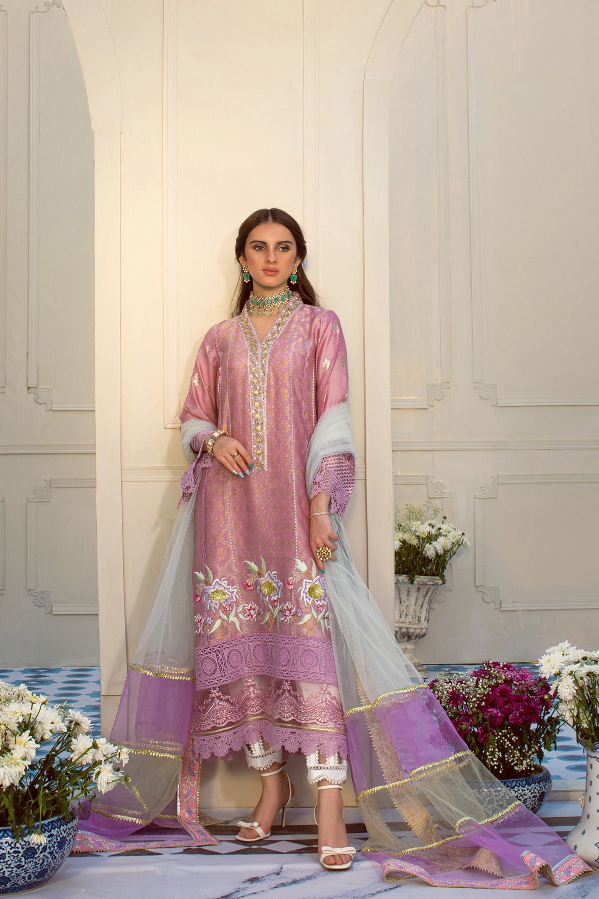 Annus Abrar | Designer Picks 24 | RIZEEN - LILAC by Annus Abrar - Designer Dress - Type: Luxury - Available at Sana Yasir - 100% Original