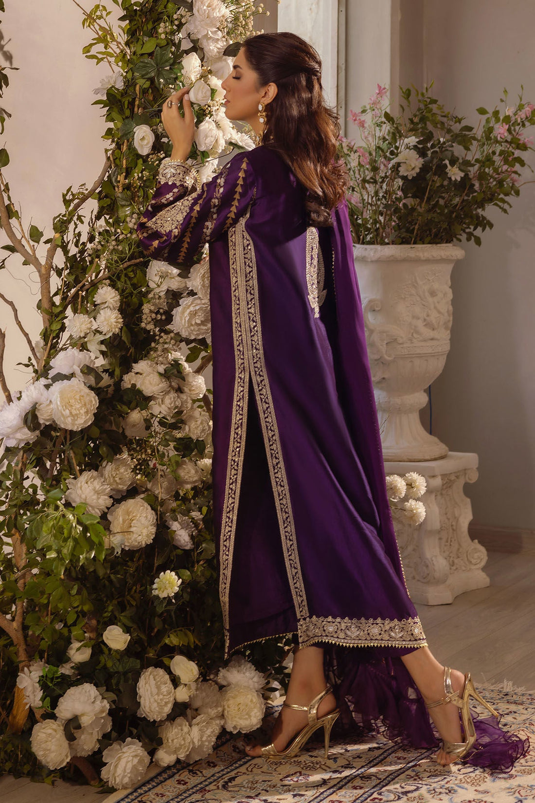 Annus Abrar | Designer Picks 24 | VISAAL AUBERGINE - SHIRT AND DUPATTA by Annus Abrar - Designer Dress - Type: Luxury - Available at Sana Yasir - 100% Original