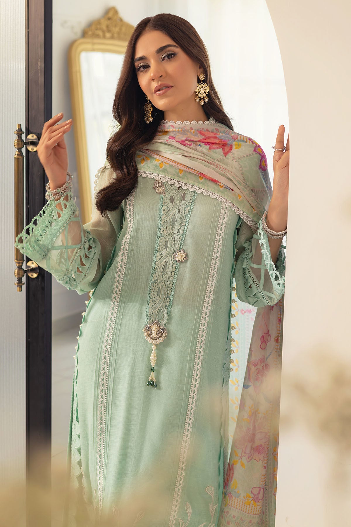 Annus Abrar | Designer Picks 24 | ZIKASHA - SHIRT, PANTS AND DUPATTA by Annus Abrar - Designer Dress - Type: Luxury - Available at Sana Yasir - 100% Original