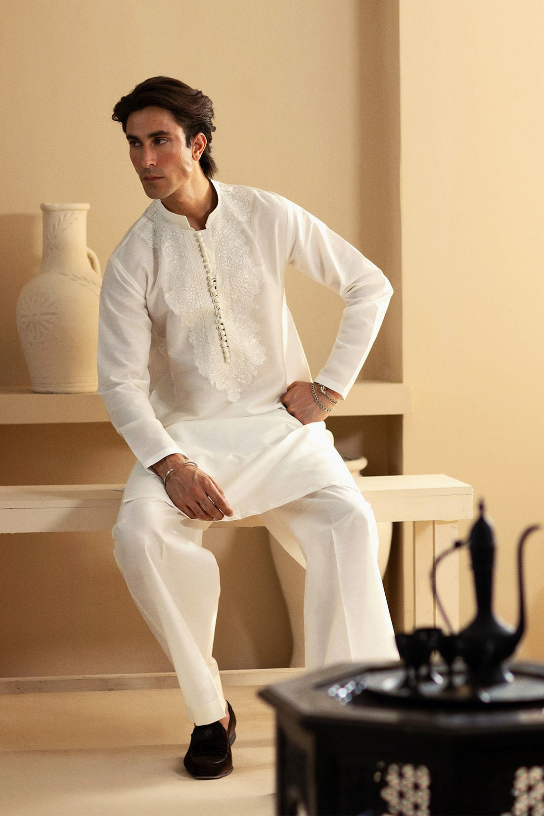 Annus Abrar | Eid Elemental Festive | Behrang by Annus Abrar - Designer Dress - Type: MensWear - Available at Sana Yasir - 100% Original