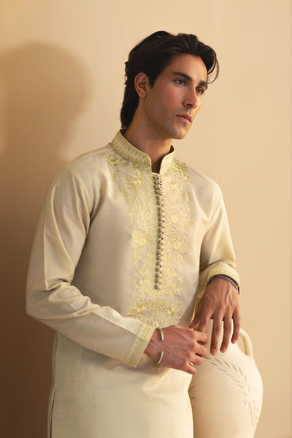 Annus Abrar | Eid Elemental Festive | Kavesh by Annus Abrar - Designer Dress - Type: MensWear - Available at Sana Yasir - 100% Original