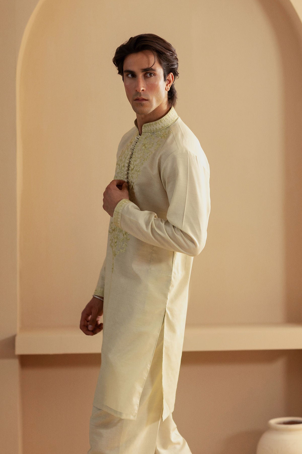 Annus Abrar | Eid Elemental Festive | Kavesh by Annus Abrar - Designer Dress - Type: MensWear - Available at Sana Yasir - 100% Original