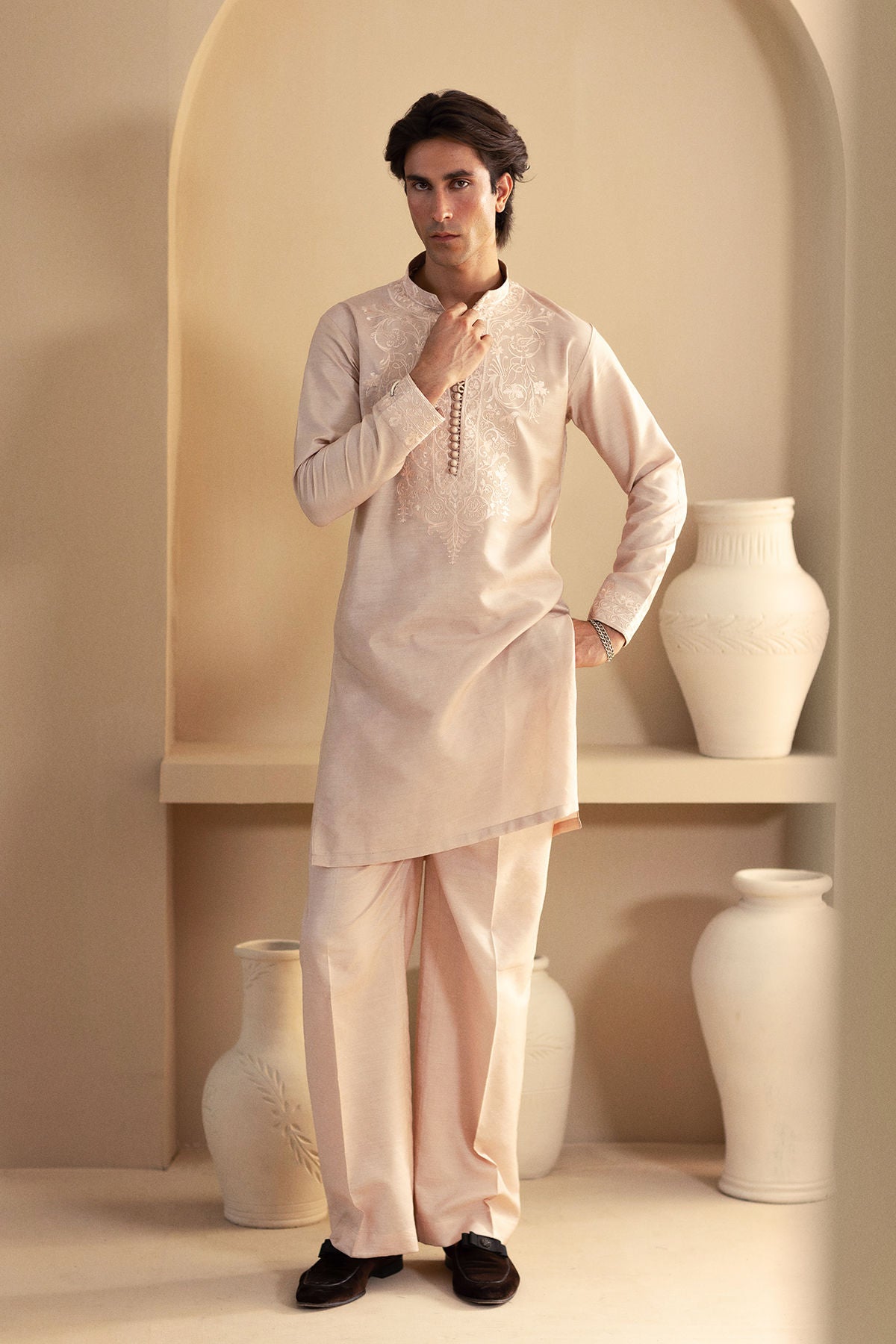 Annus Abrar | Eid Elemental Festive | Mahboud by Annus Abrar - Designer Dress - Type: MensWear - Available at Sana Yasir - 100% Original