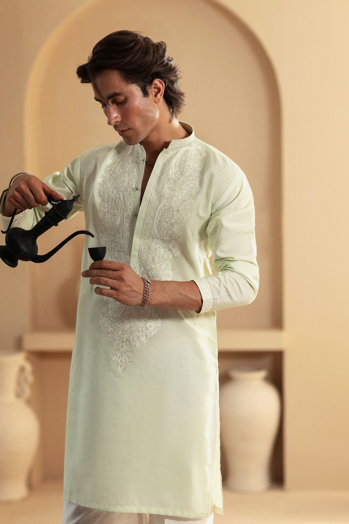 Annus Abrar | Eid Elemental Festive | Vafa by Annus Abrar - Designer Dress - Type: MensWear - Available at Sana Yasir - 100% Original