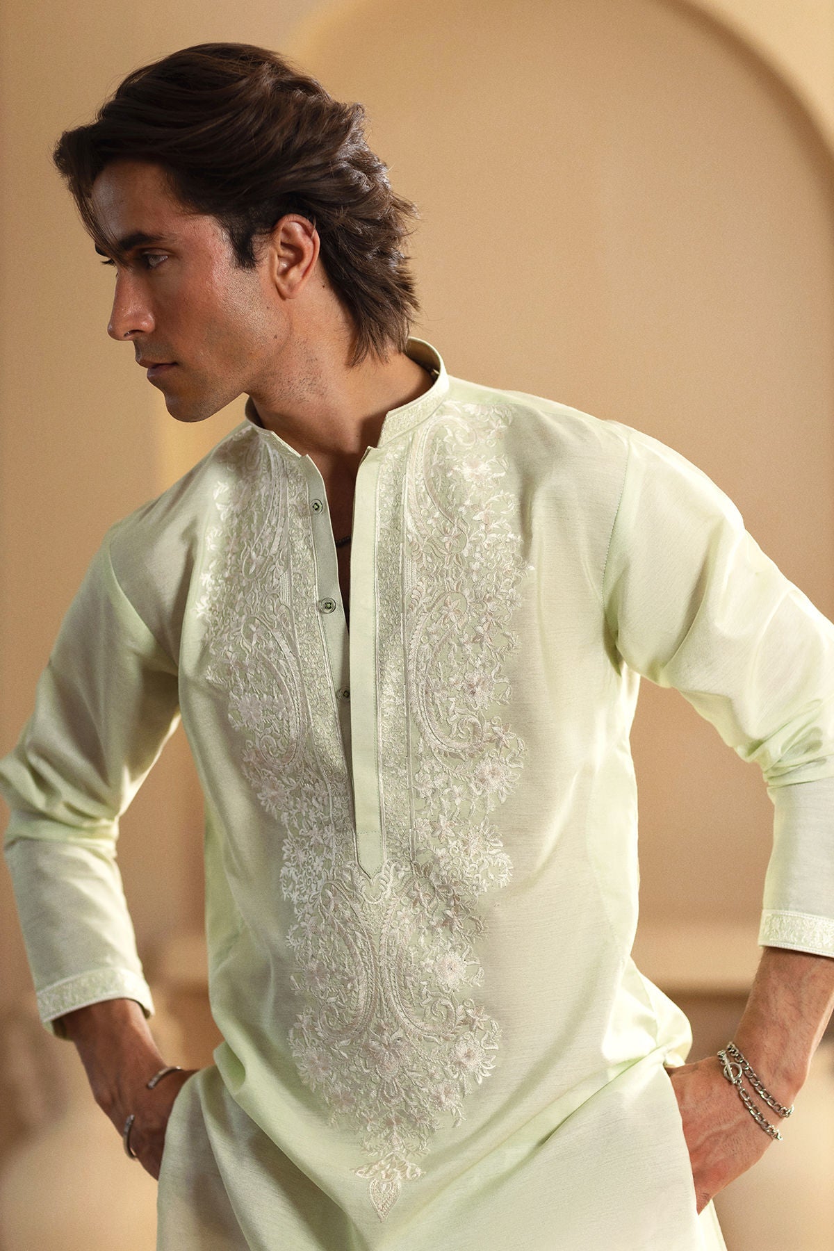 Annus Abrar | Eid Elemental Festive | Vafa by Annus Abrar - Designer Dress - Type: MensWear - Available at Sana Yasir - 100% Original
