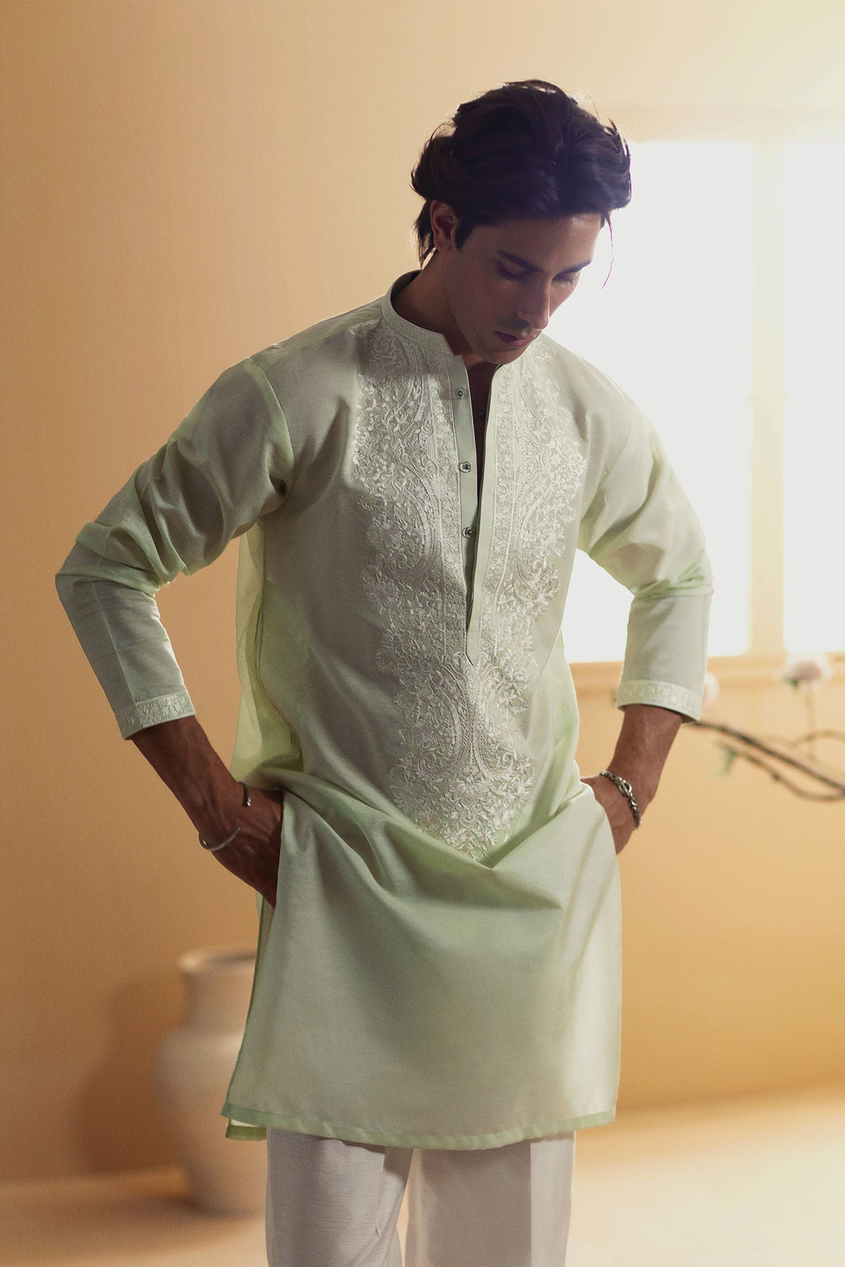 Annus Abrar | Eid Elemental Festive | Vafa by Annus Abrar - Designer Dress - Type: MensWear - Available at Sana Yasir - 100% Original