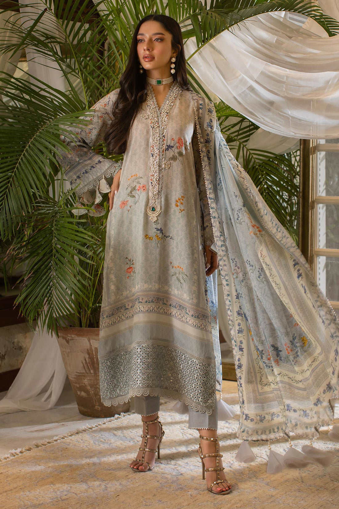 Annus Abrar | Luxe Silk Pret | ALBA by Annus Abrar - Designer Dress - Type: Luxury - Available at Sana Yasir - 100% Original