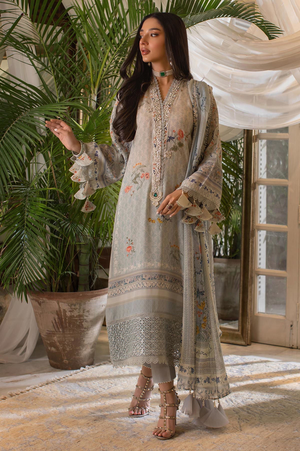 Annus Abrar | Luxe Silk Pret | ALBA by Annus Abrar - Designer Dress - Type: Luxury - Available at Sana Yasir - 100% Original