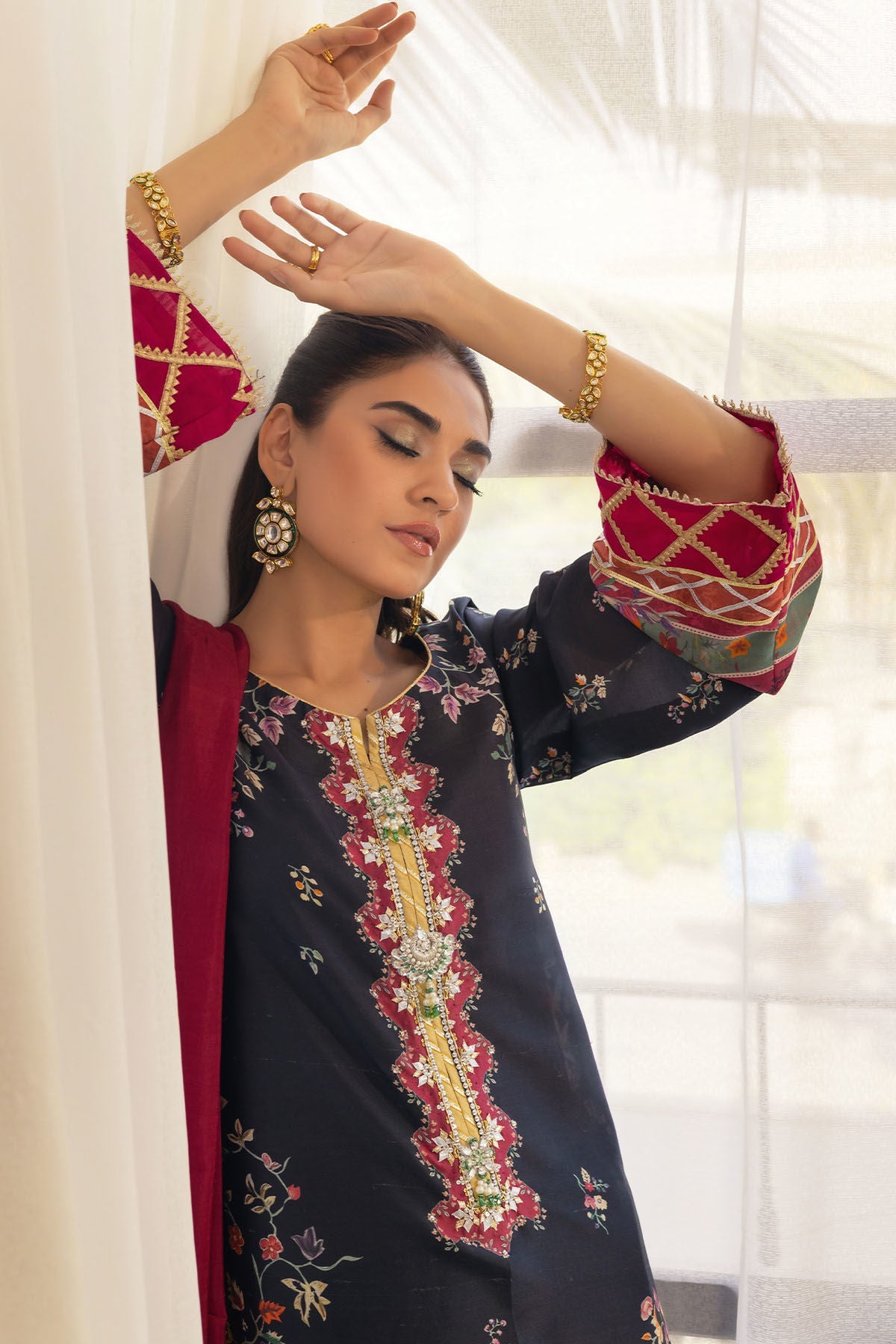 Annus Abrar | Luxe Silk Pret | BANIRA - SHIRT AND DUPATTA by Annus Abrar - Designer Dress - Type: Luxury - Available at Sana Yasir - 100% Original