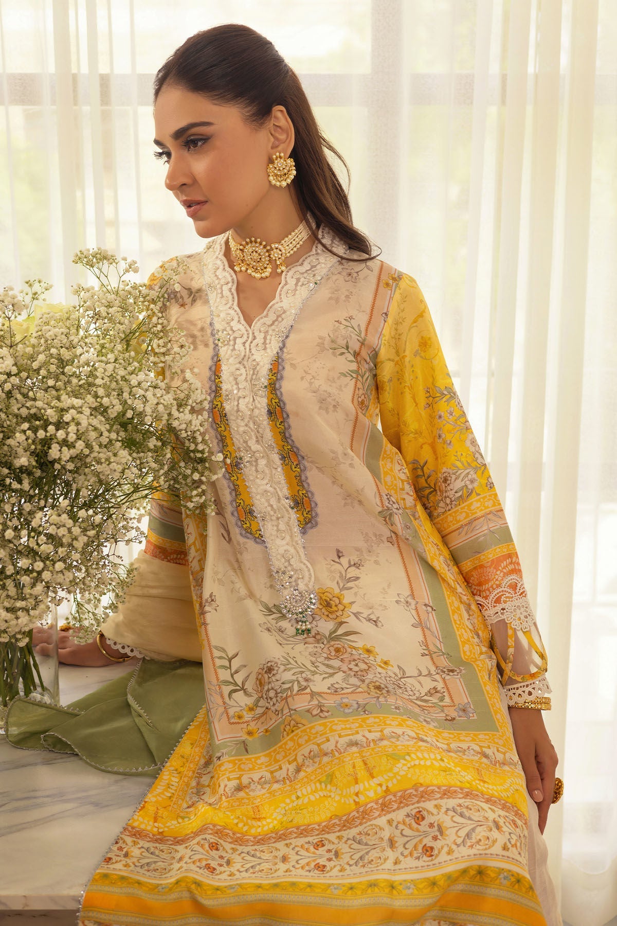 Annus Abrar | Luxe Silk Pret | ESMEYA - SHIRT AND DUPATTA by Annus Abrar - Designer Dress - Type: Luxury - Available at Sana Yasir - 100% Original