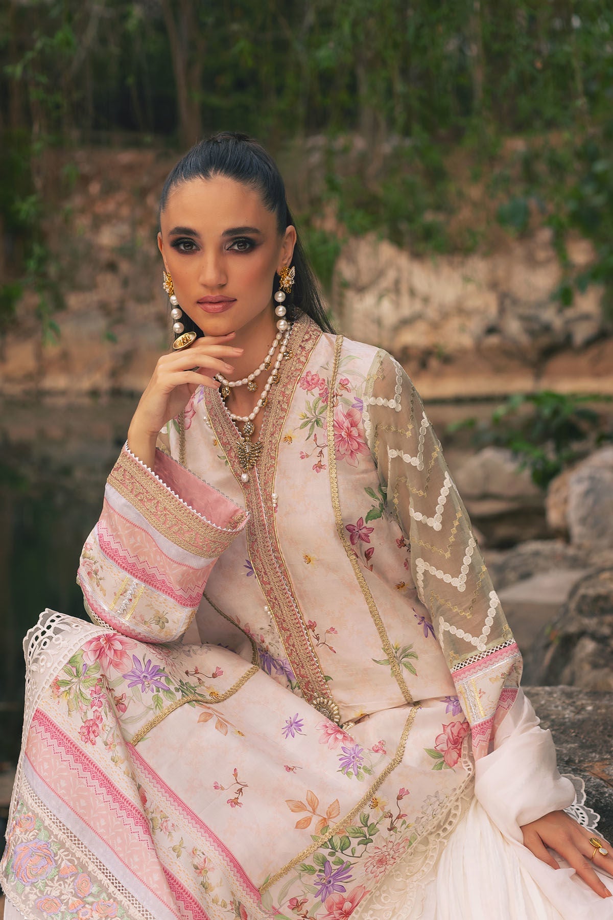 Annus Abrar | Luxe Silk Pret | HALEH by Annus Abrar - Designer Dress - Type: Luxury - Available at Sana Yasir - 100% Original