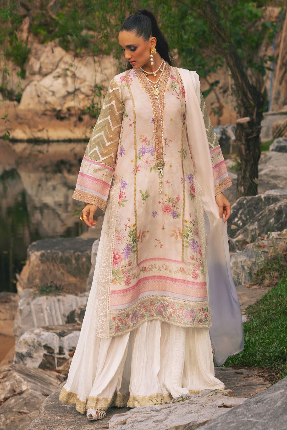Annus Abrar | Luxe Silk Pret | HALEH by Annus Abrar - Designer Dress - Type: Luxury - Available at Sana Yasir - 100% Original