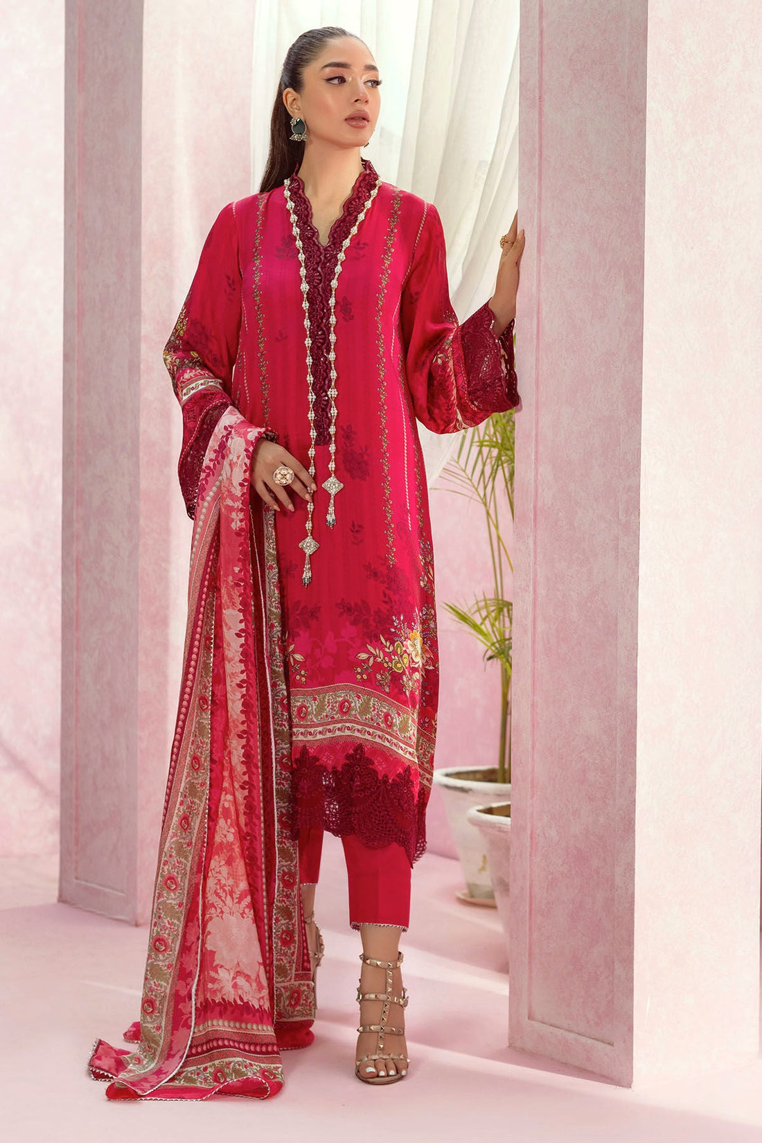 Annus Abrar | Luxe Silk Pret | HELENE by Annus Abrar - Designer Dress - Type: Luxury - Available at Sana Yasir - 100% Original