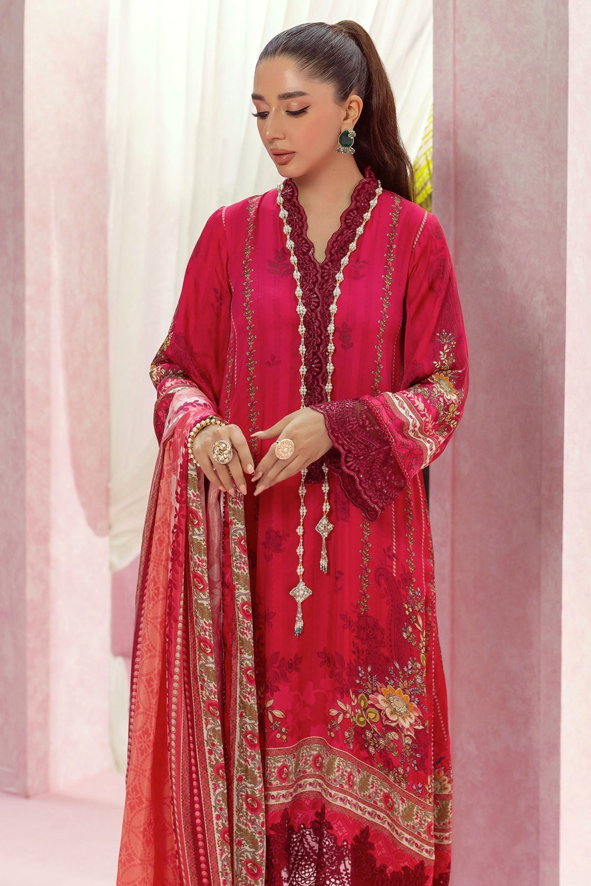 Annus Abrar | Luxe Silk Pret | HELENE by Annus Abrar - Designer Dress - Type: Luxury - Available at Sana Yasir - 100% Original