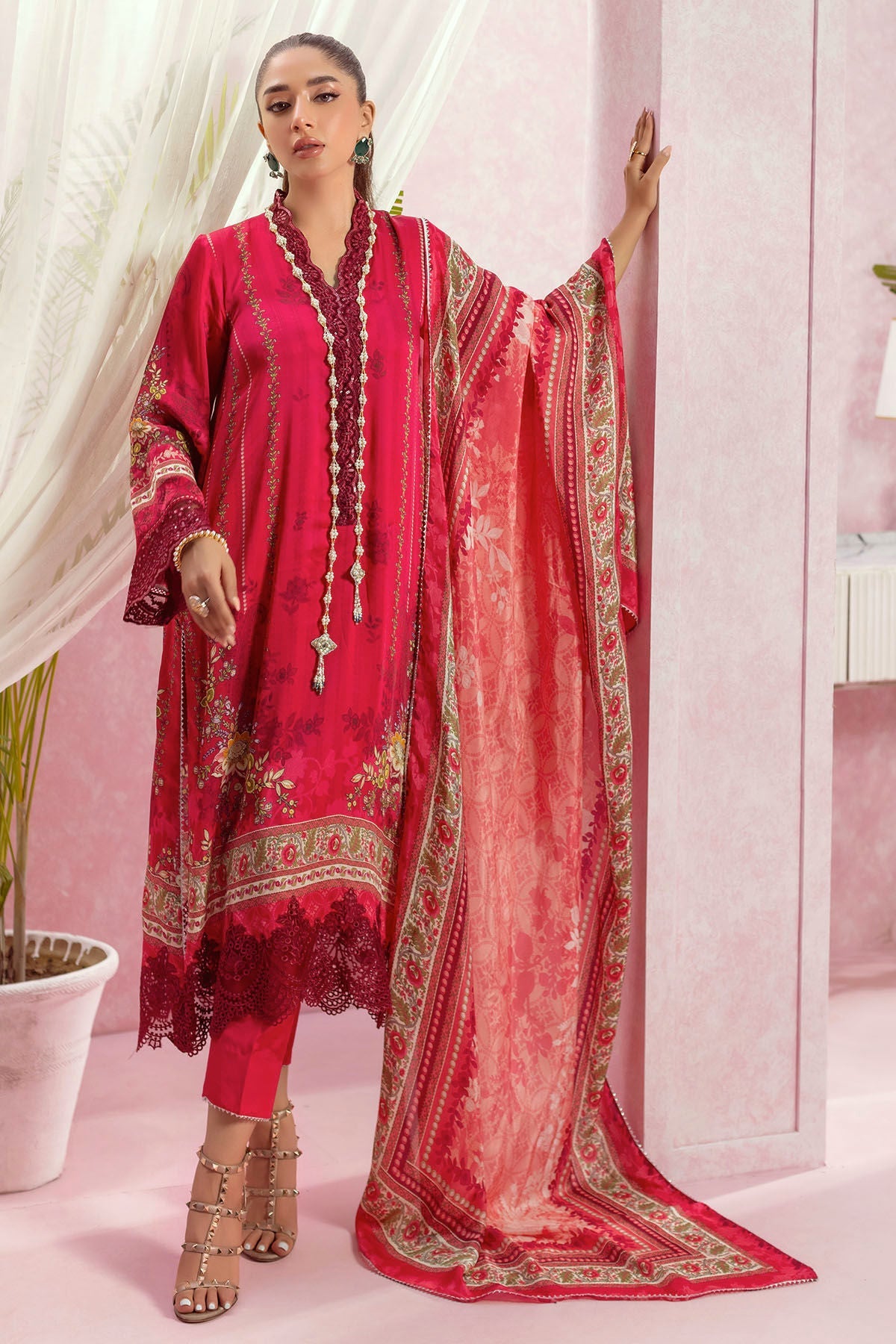 Annus Abrar | Luxe Silk Pret | HELENE by Annus Abrar - Designer Dress - Type: Luxury - Available at Sana Yasir - 100% Original