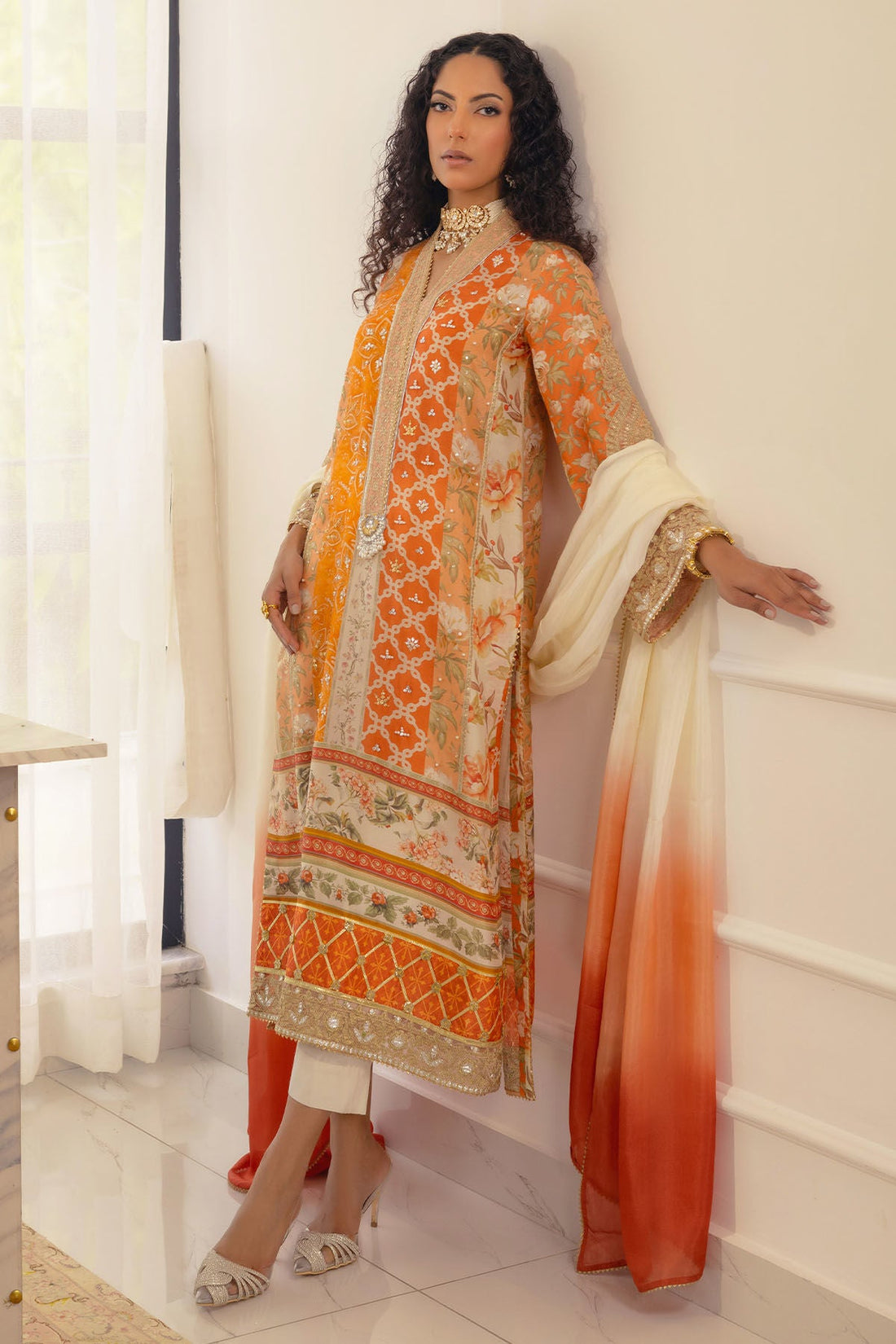 Annus Abrar | Luxe Silk Pret | LAMYA - SHIRT AND DUPATTA by Annus Abrar - Designer Dress - Type: Luxury - Available at Sana Yasir - 100% Original